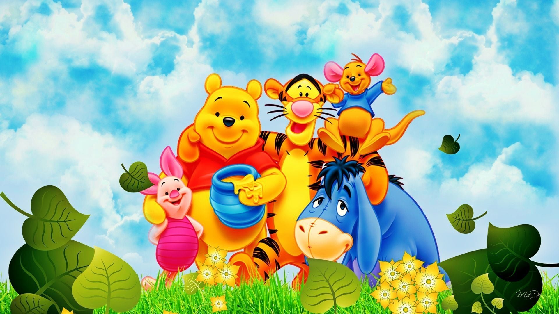 Backdrop for The Magical World of Winnie the Pooh: All for One, One for All