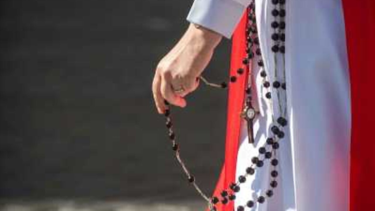 Backdrop for Pope John Paul II