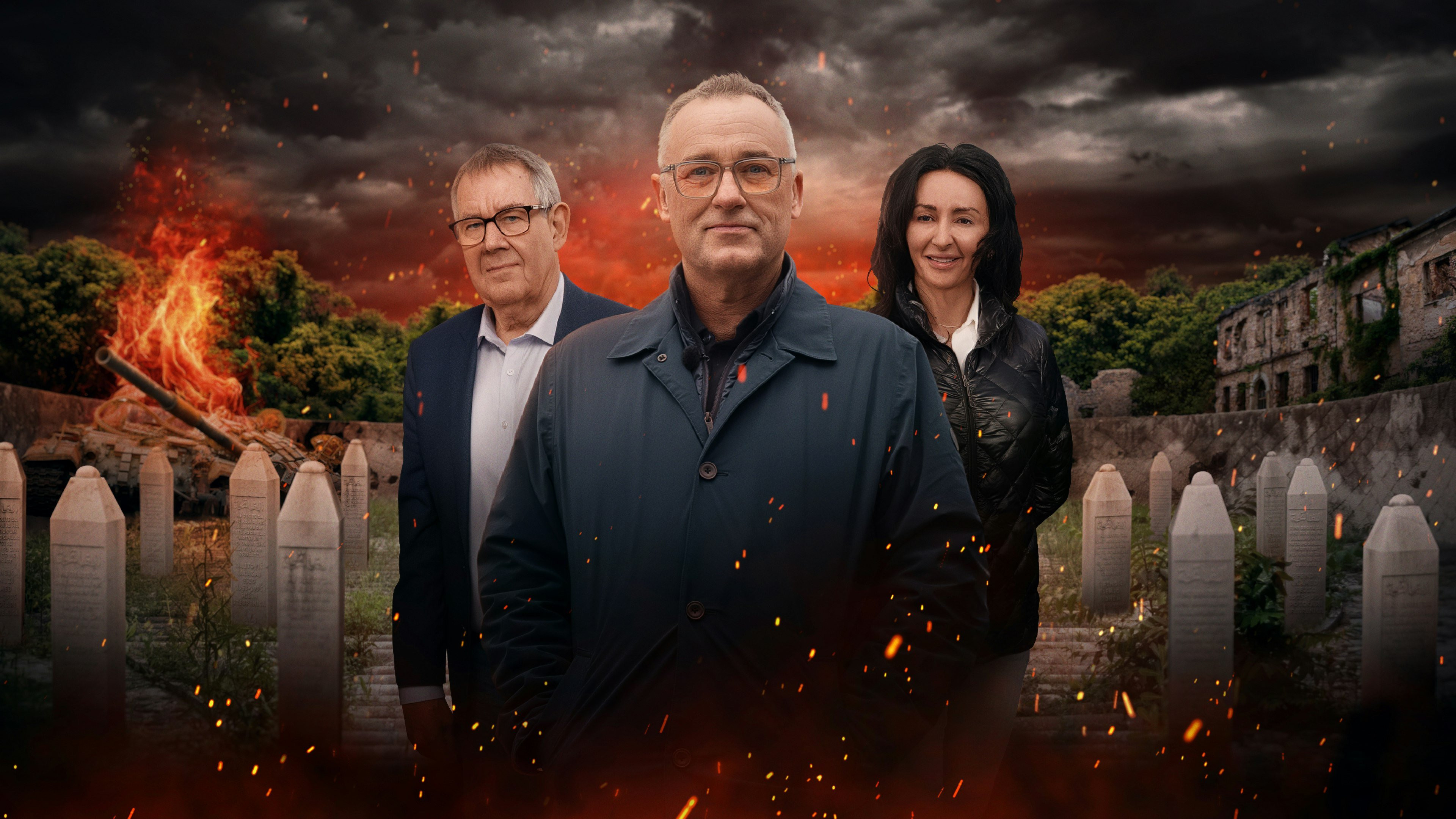 Backdrop for Ingemann and the Balkans in Flames