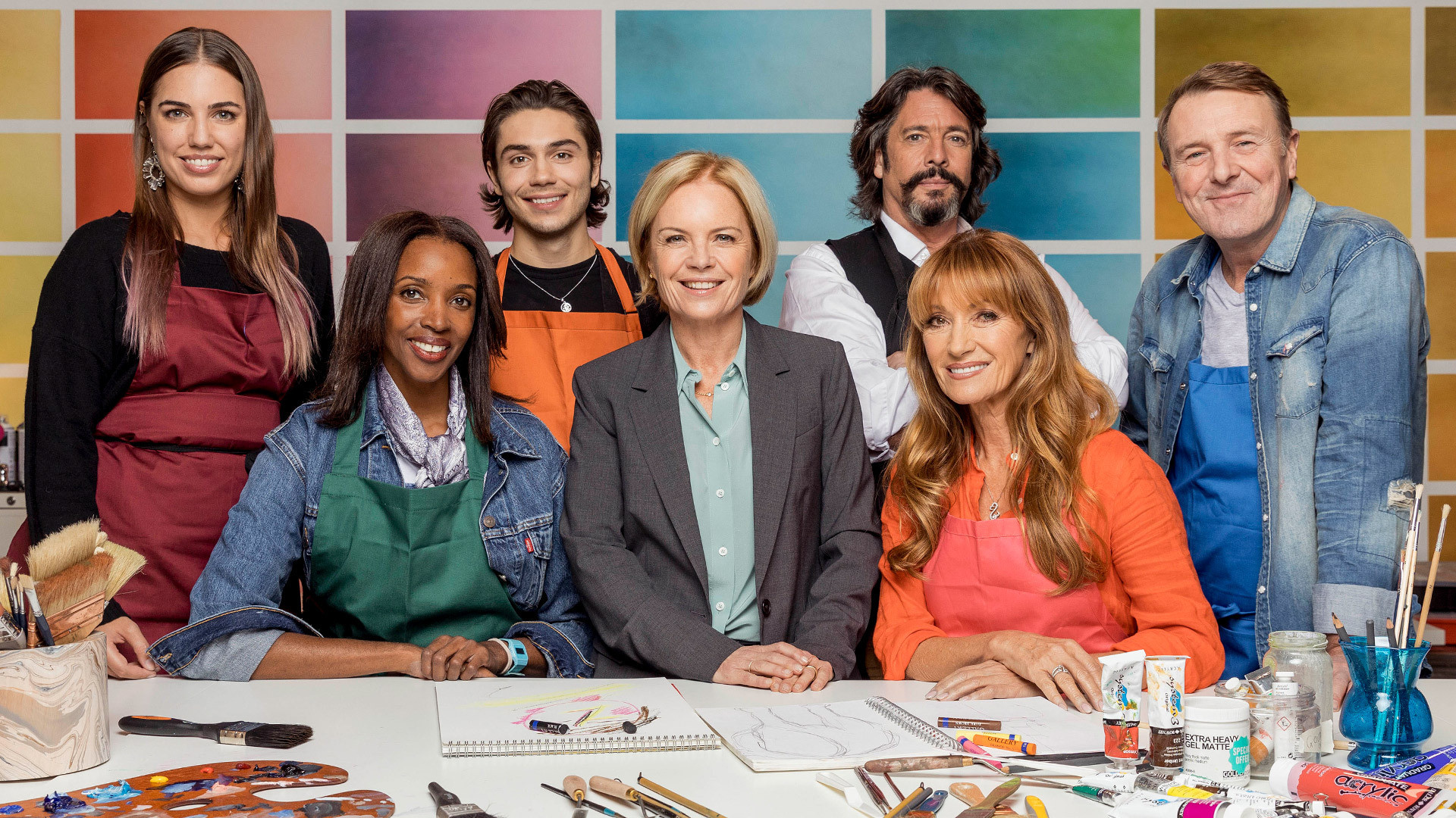 Backdrop for Celebrity Painting Challenge