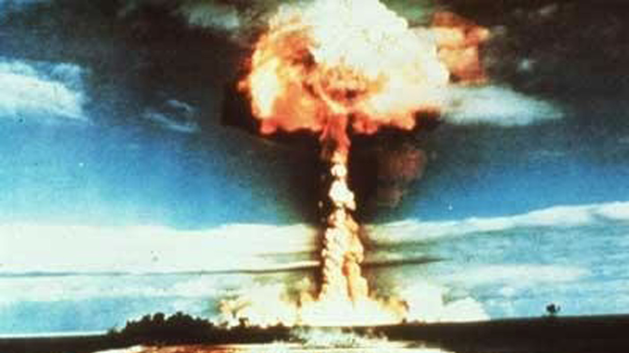 Backdrop for Mururoa 1973