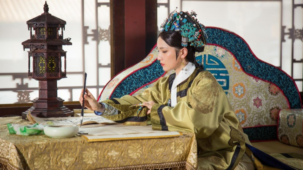 Backdrop for Prime Minister Chen Ting Jing