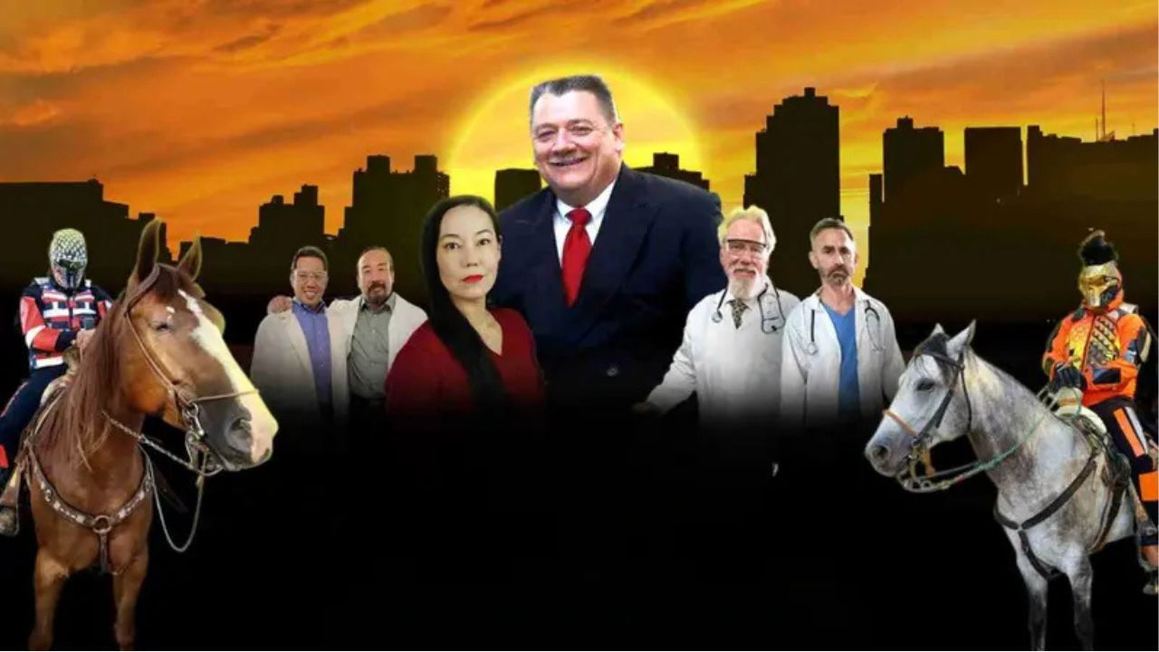 Backdrop for Mummies vs Robots