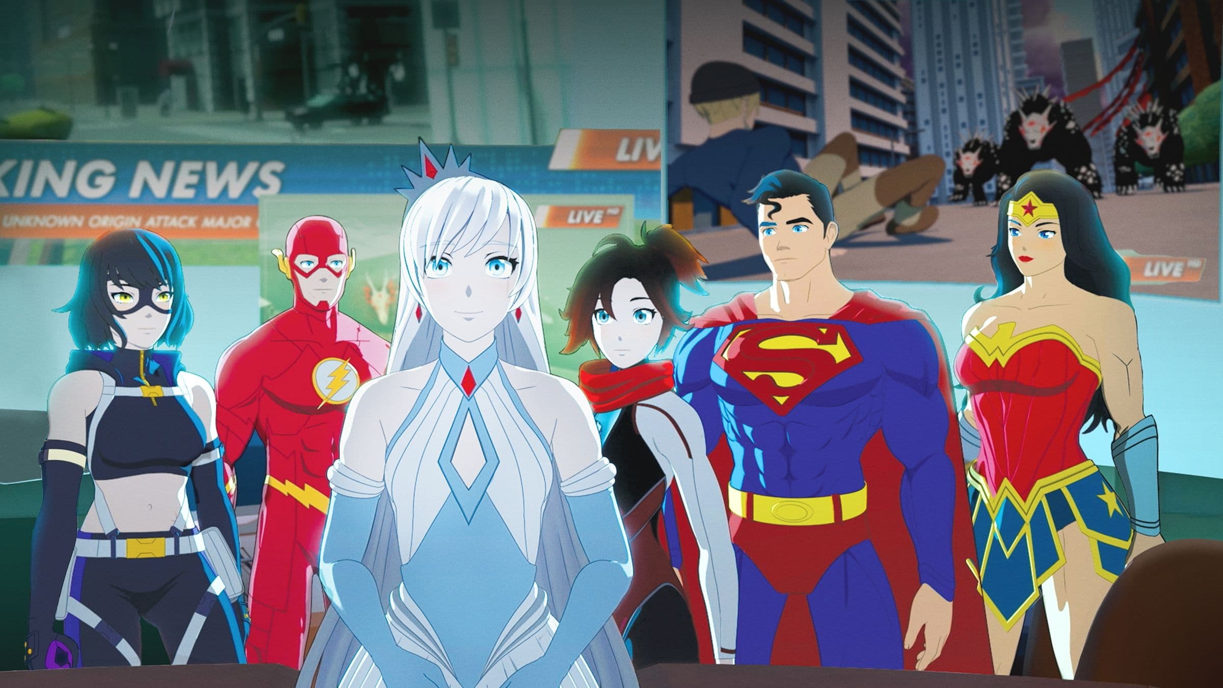 Backdrop for Justice League x RWBY: Super Heroes & Huntsmen, Part Two