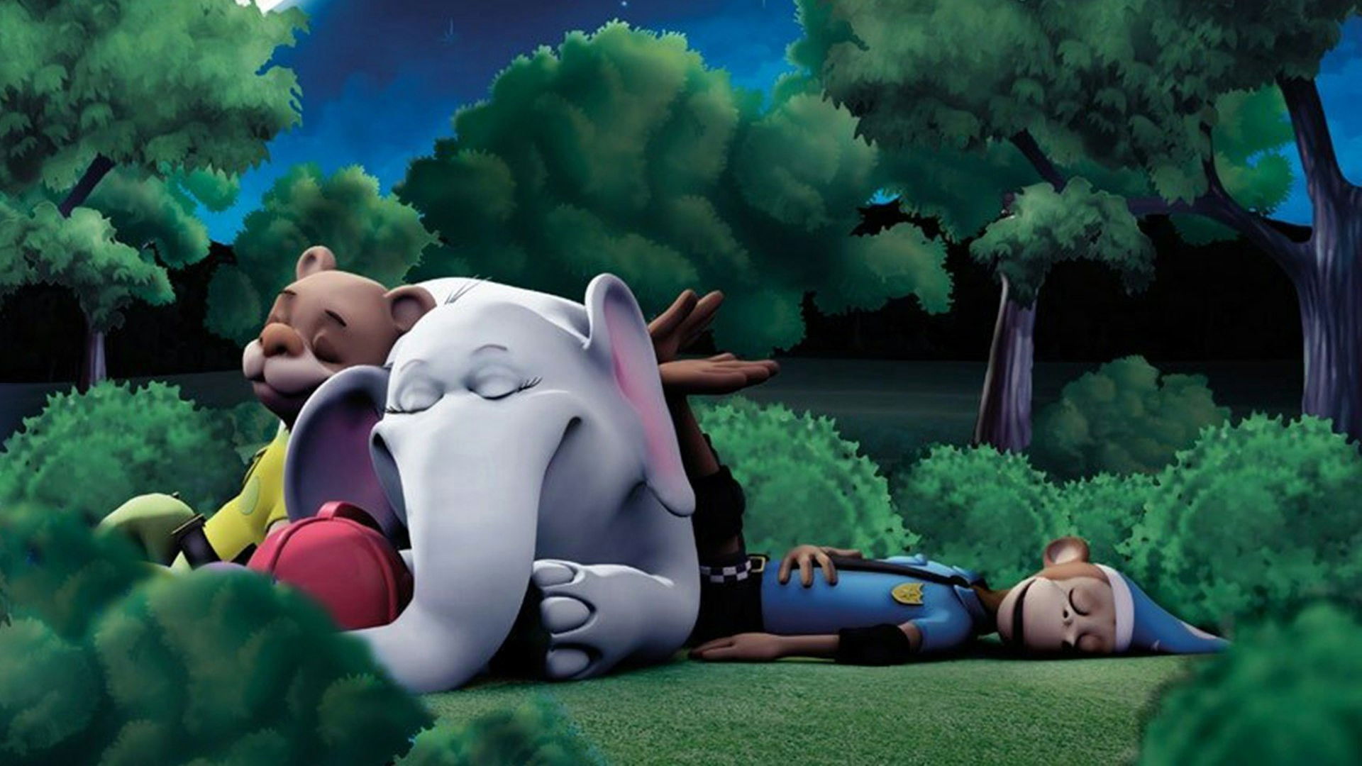 Backdrop for Venskabsbyen - Halloween-hurlumhej