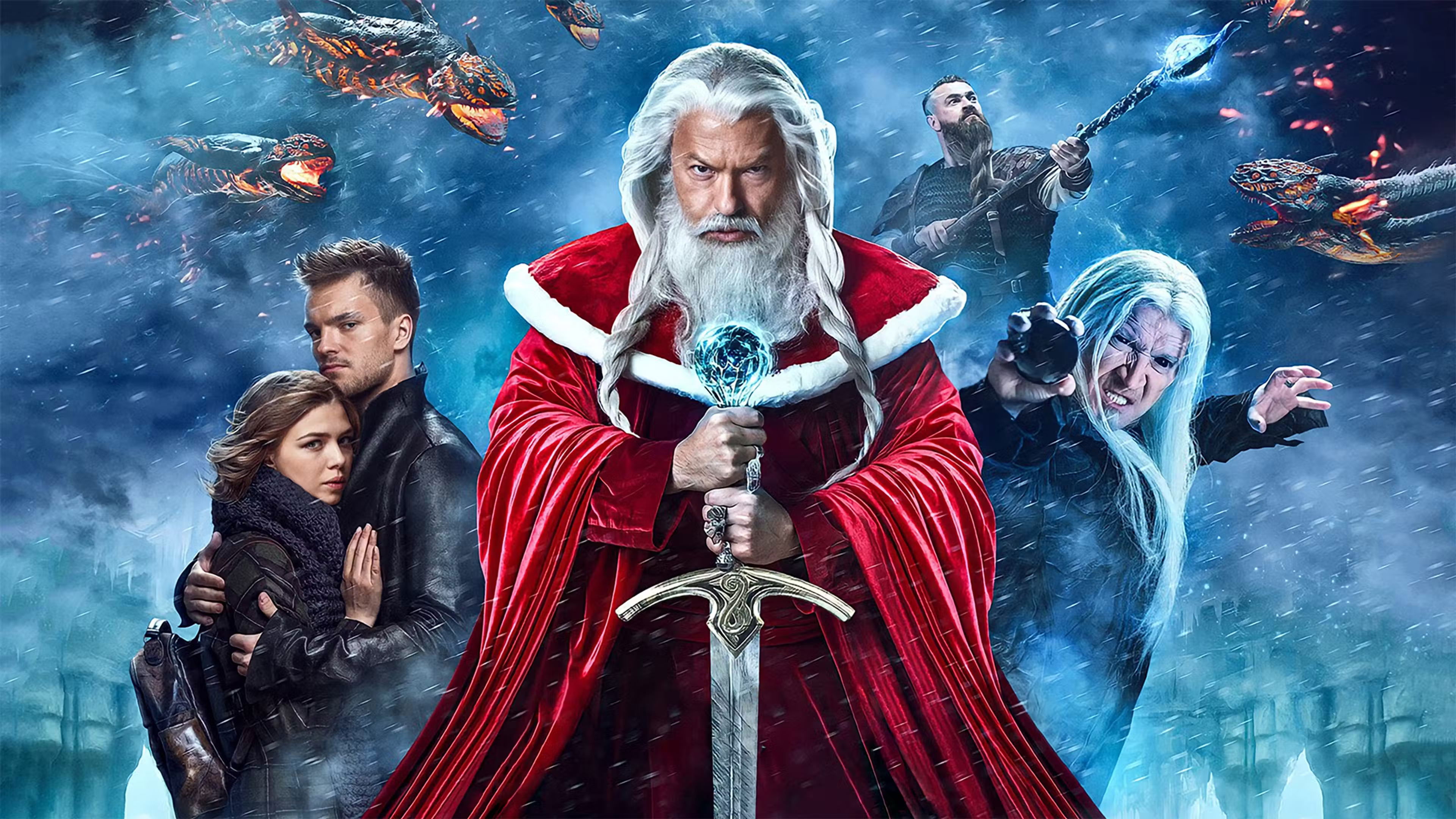 Backdrop for Santa Claus. Battle of Mages