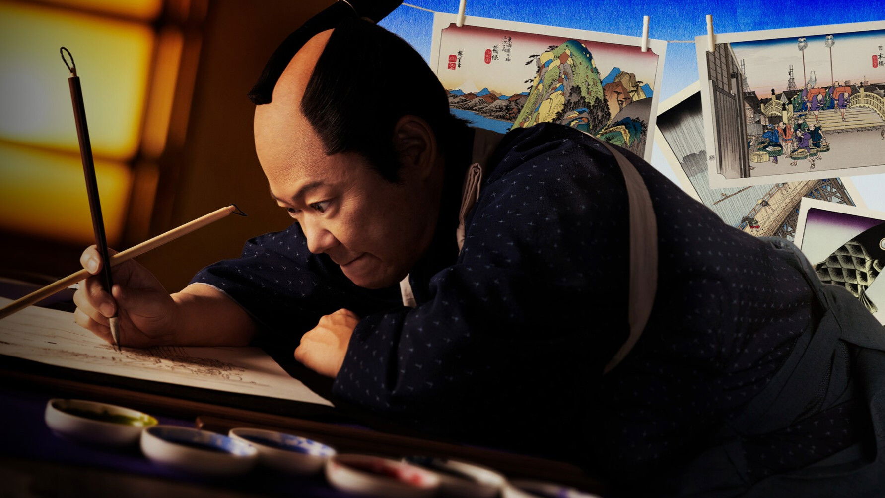 Backdrop for Hiroshige Blue