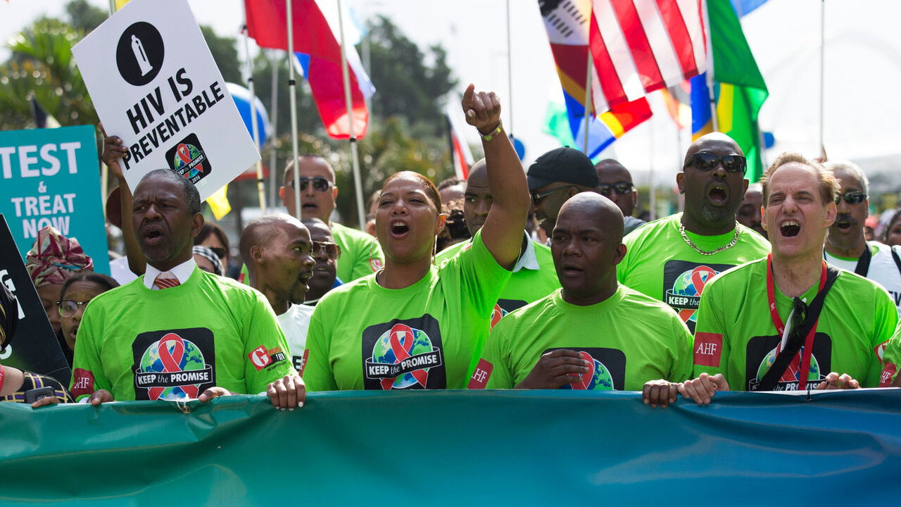 Backdrop for Keeping the Promise: AHF 30 Years Documentary