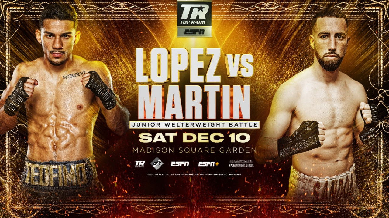 Backdrop for Teofimo Lopez vs. Sandor Martin