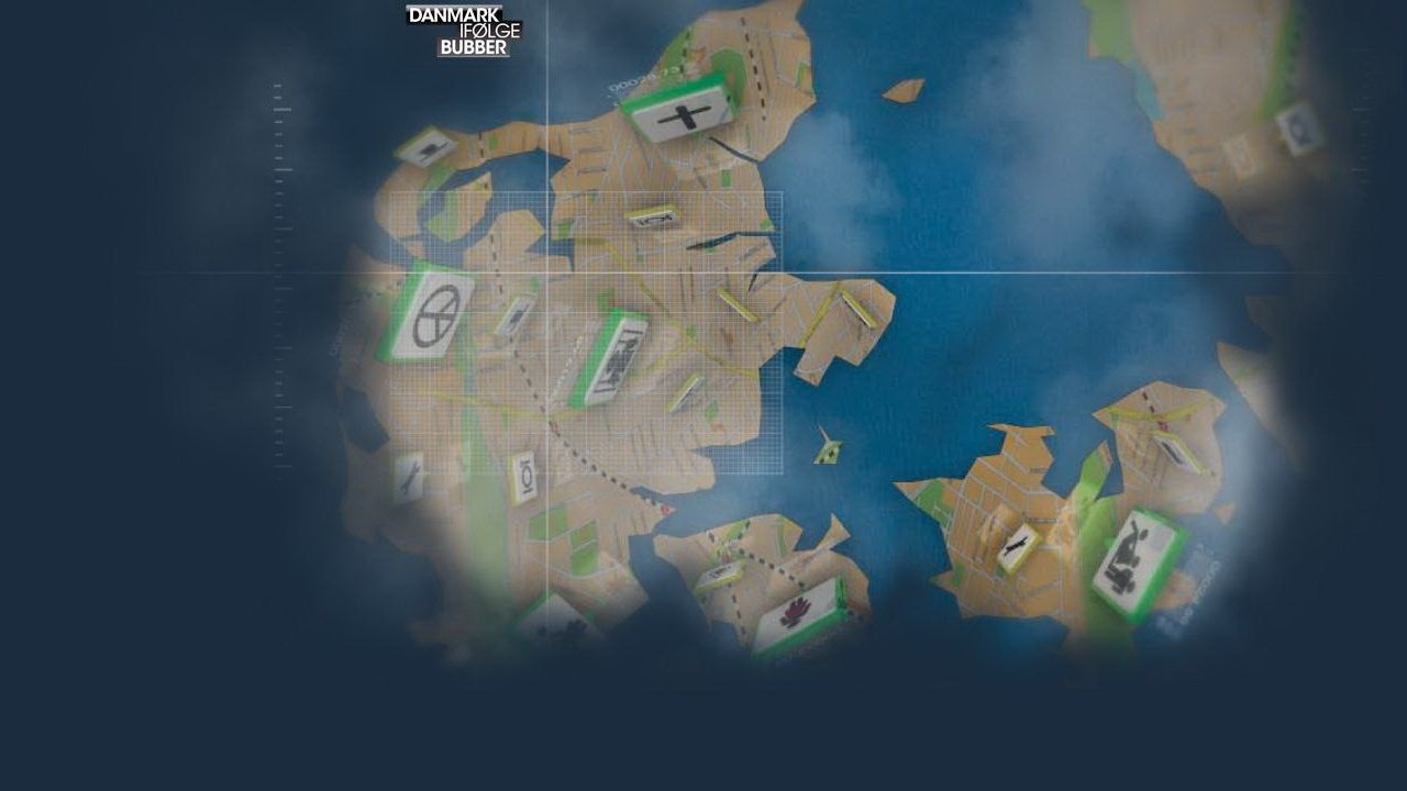 Backdrop for Danmark ifølge Bubber