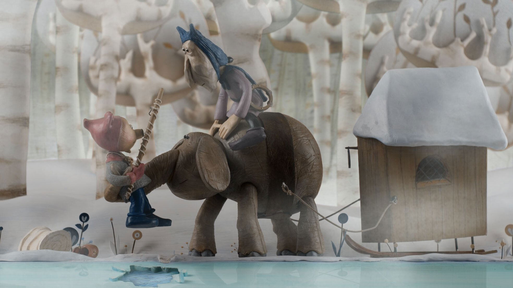 Backdrop for Leon in Wintertime