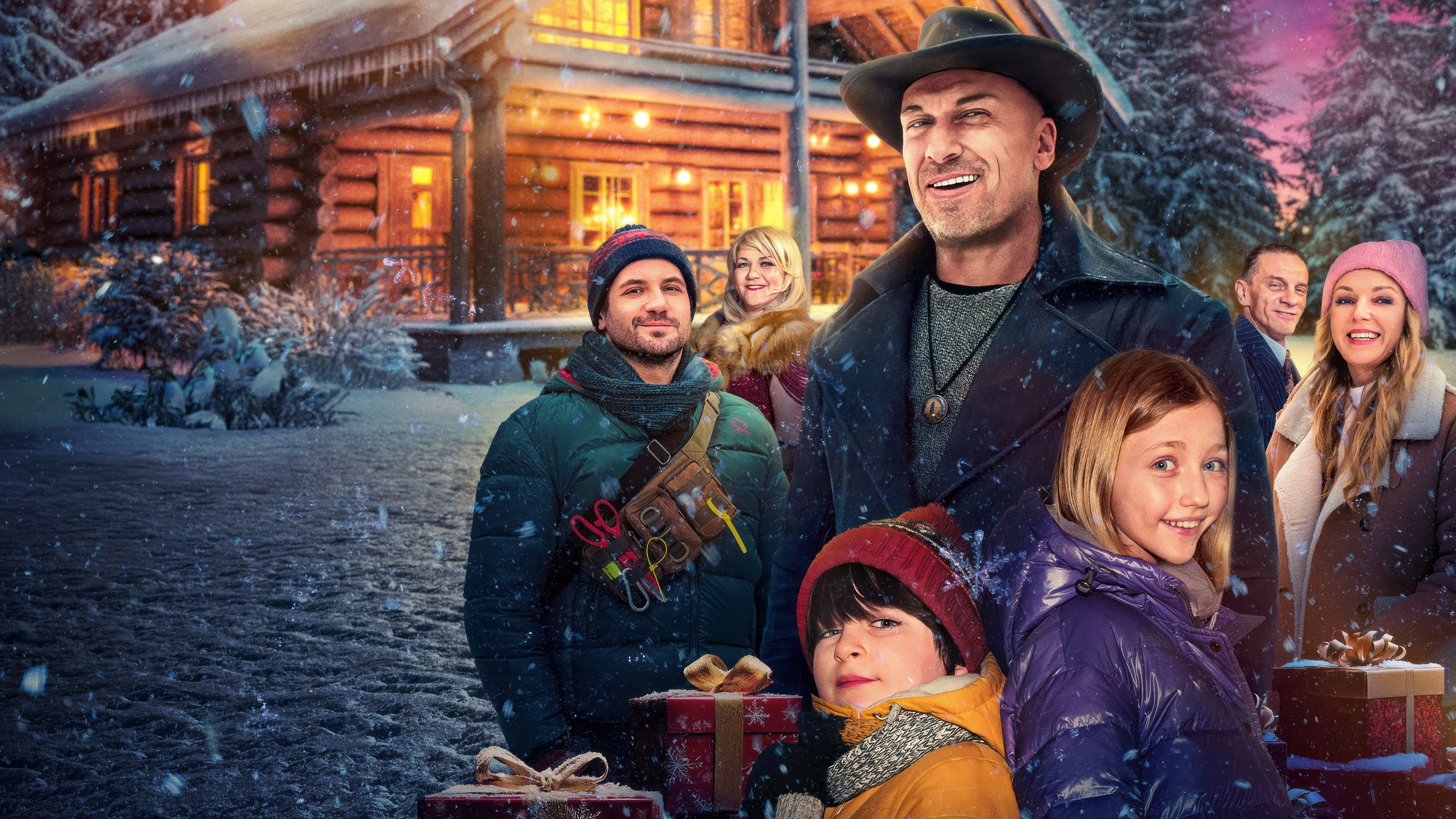 Backdrop for New Year in Berezovka