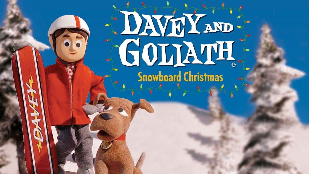Backdrop for Davey and Goliath's Snowboard Christmas