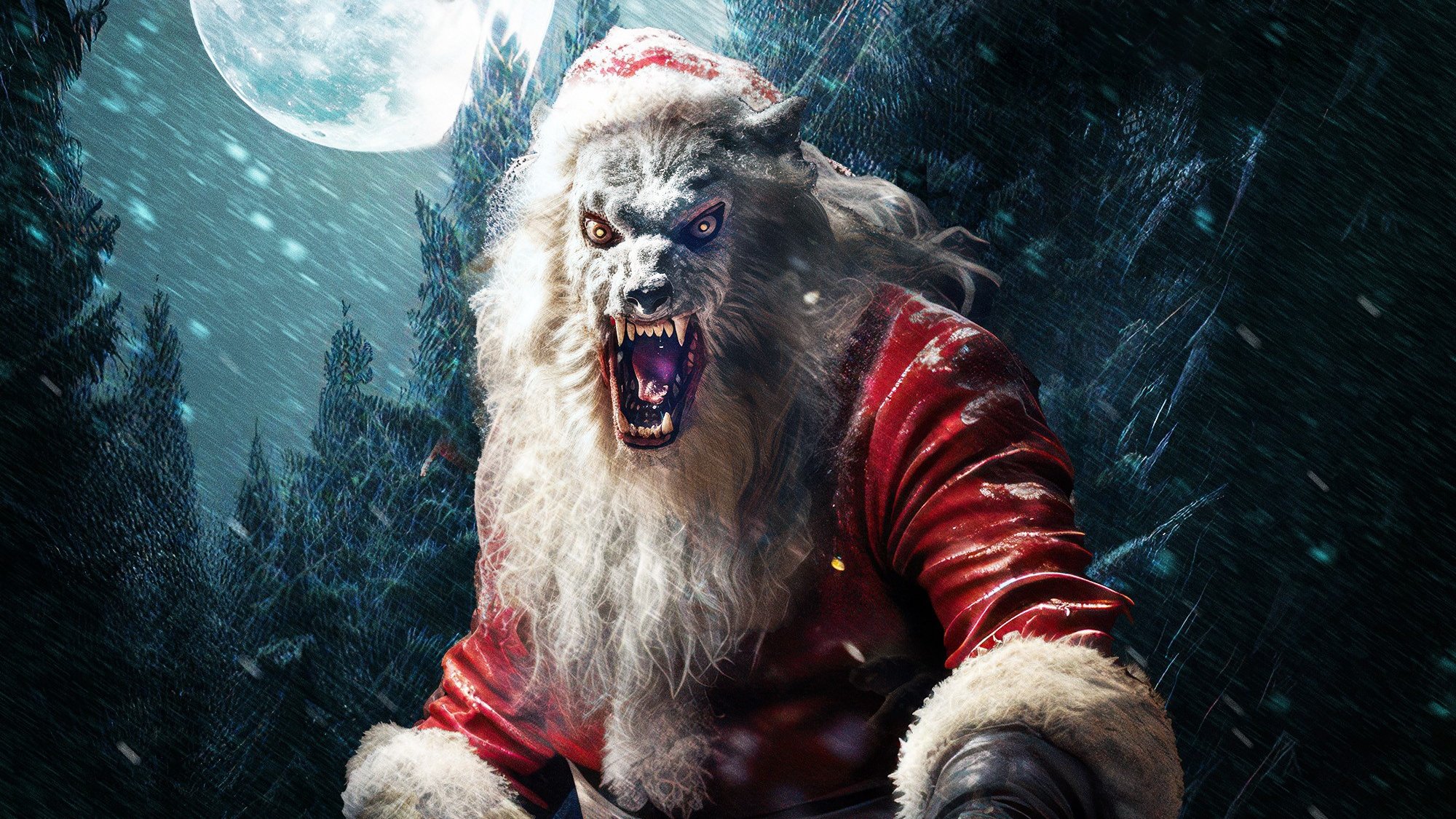 Backdrop for Werewolf Santa