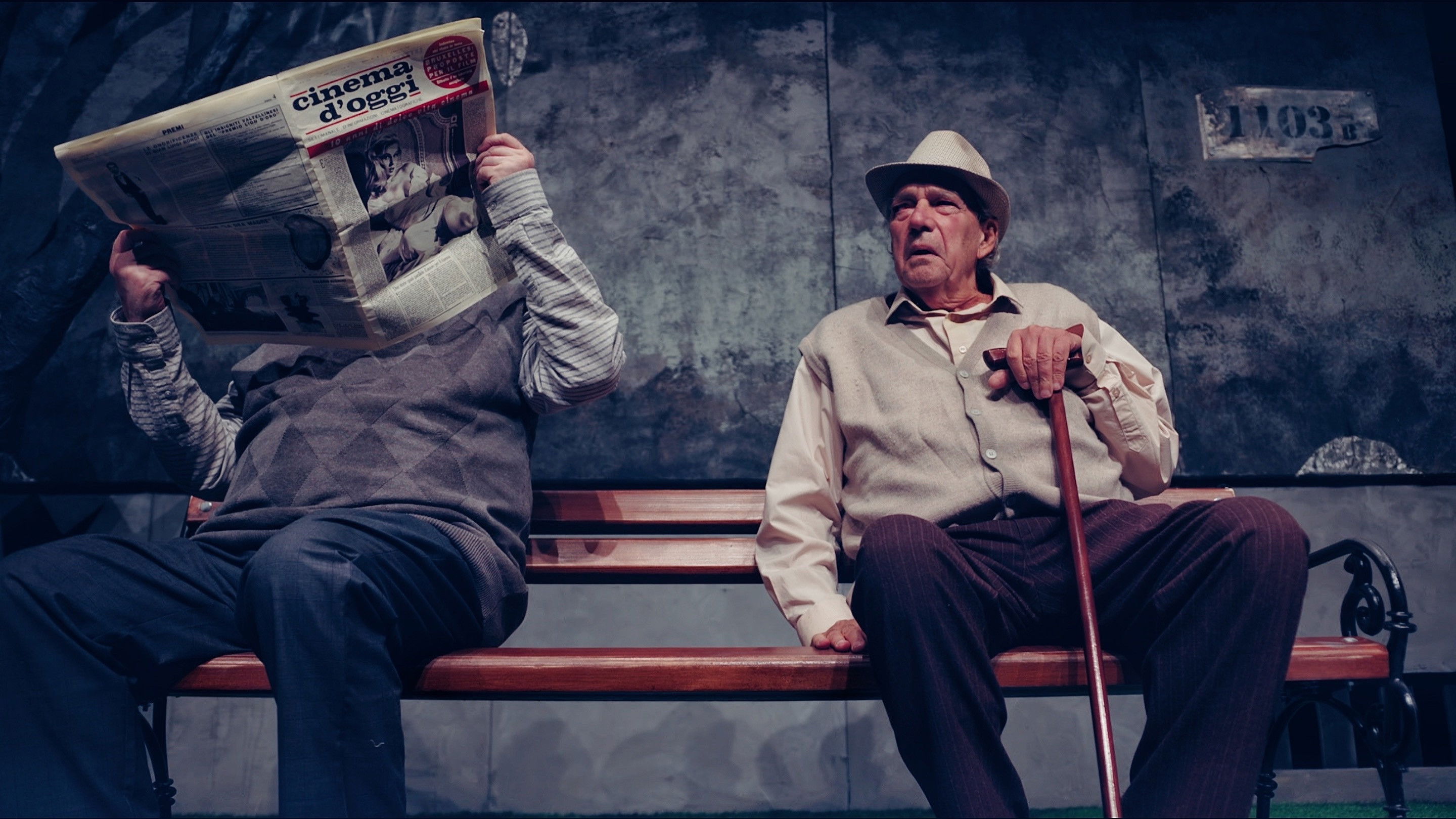 Backdrop for Three on the bench