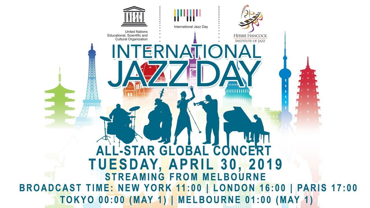 Backdrop for International Jazz Day Australia Concert 2019