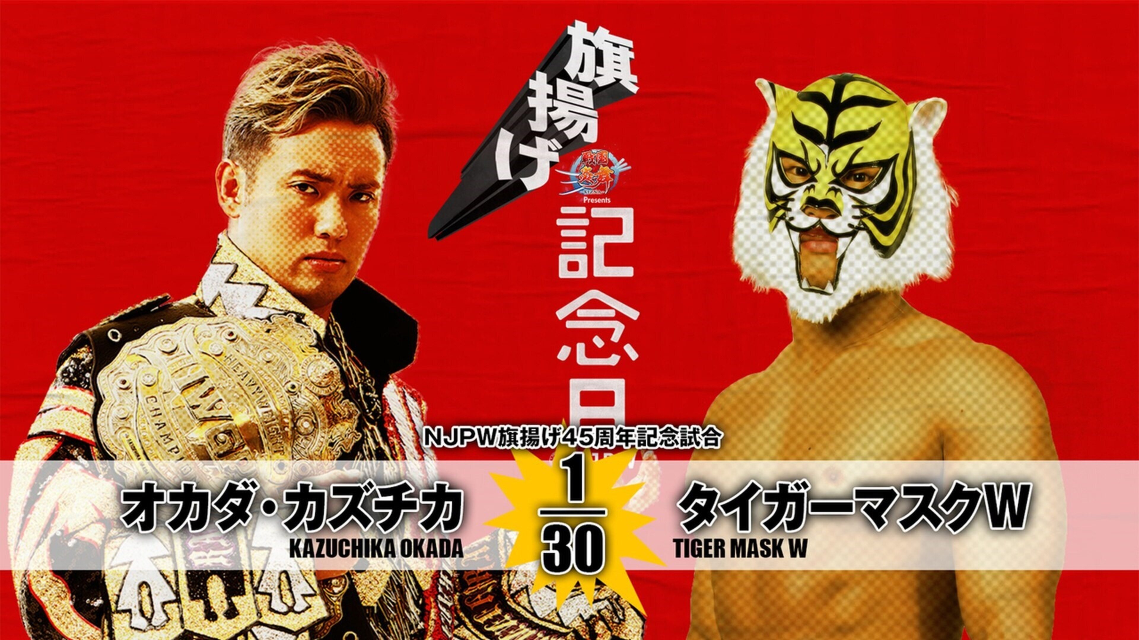Backdrop for NJPW 45th Anniversary Show