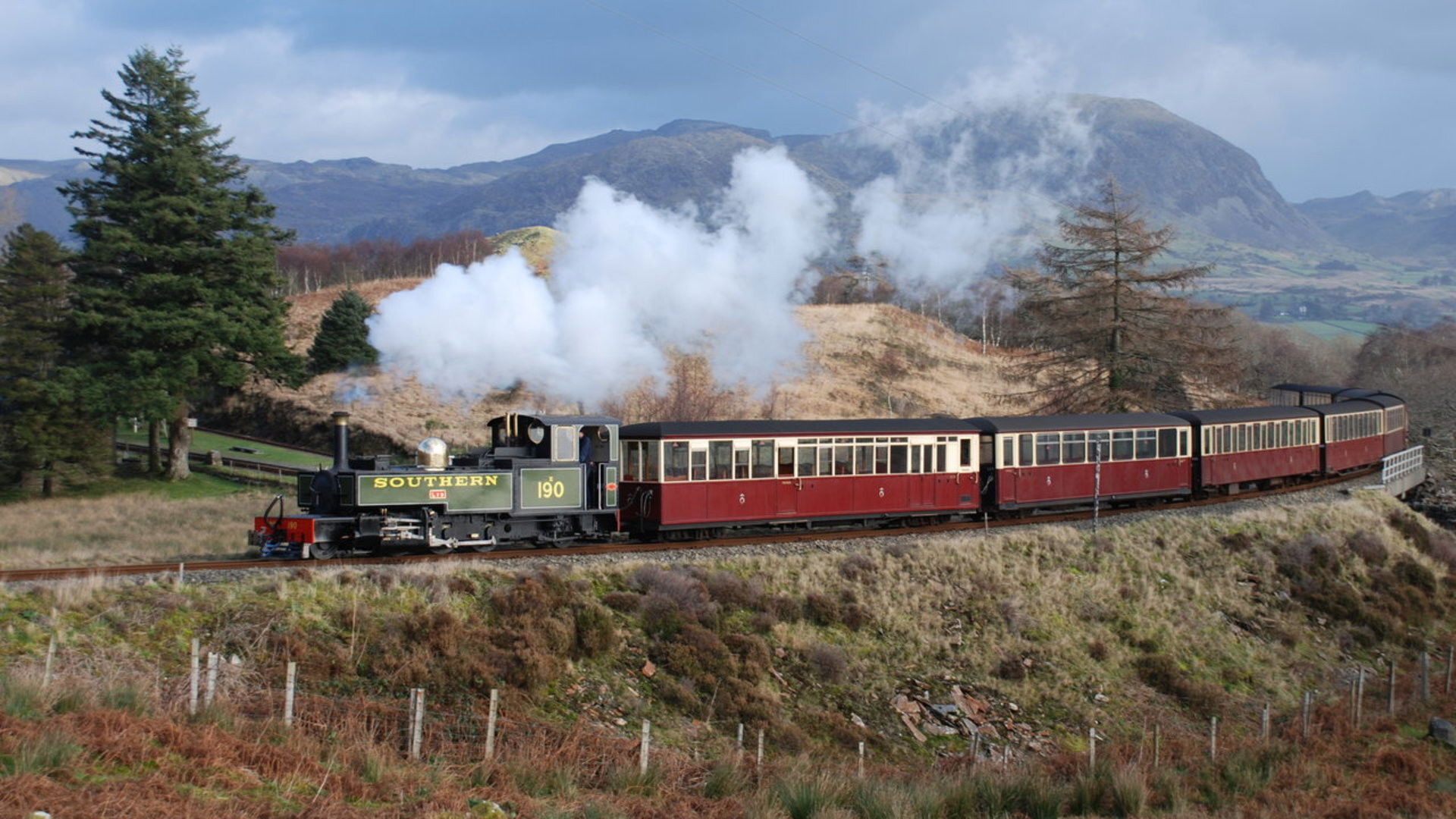 Backdrop for Steam Train Britain