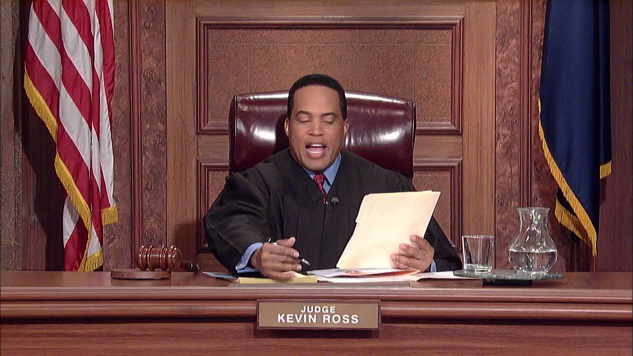 Backdrop for America's Court with Judge Ross