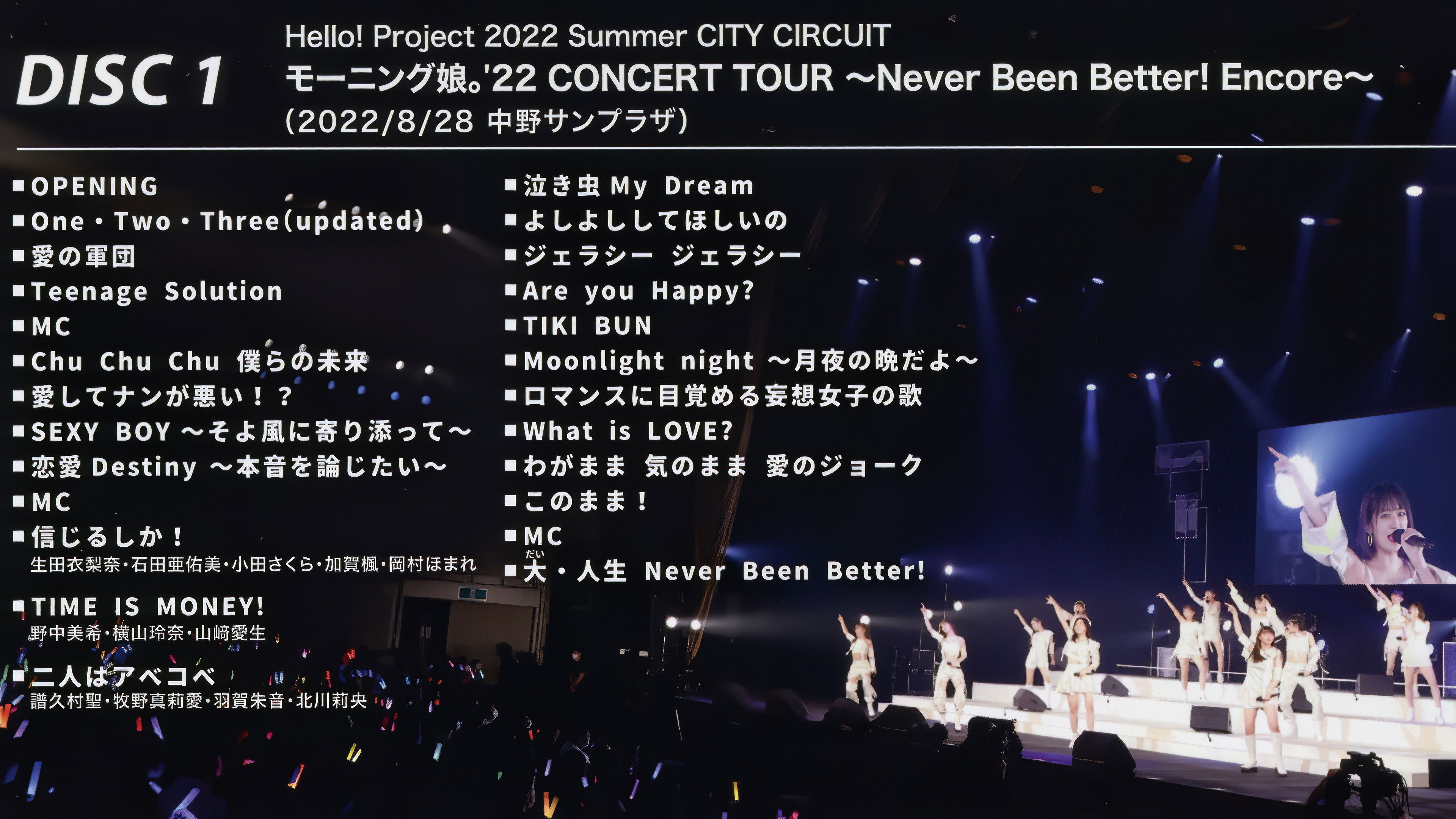 Backdrop for Morning Musume.'22 2022 Summer ~Never Been Better! Encore~
