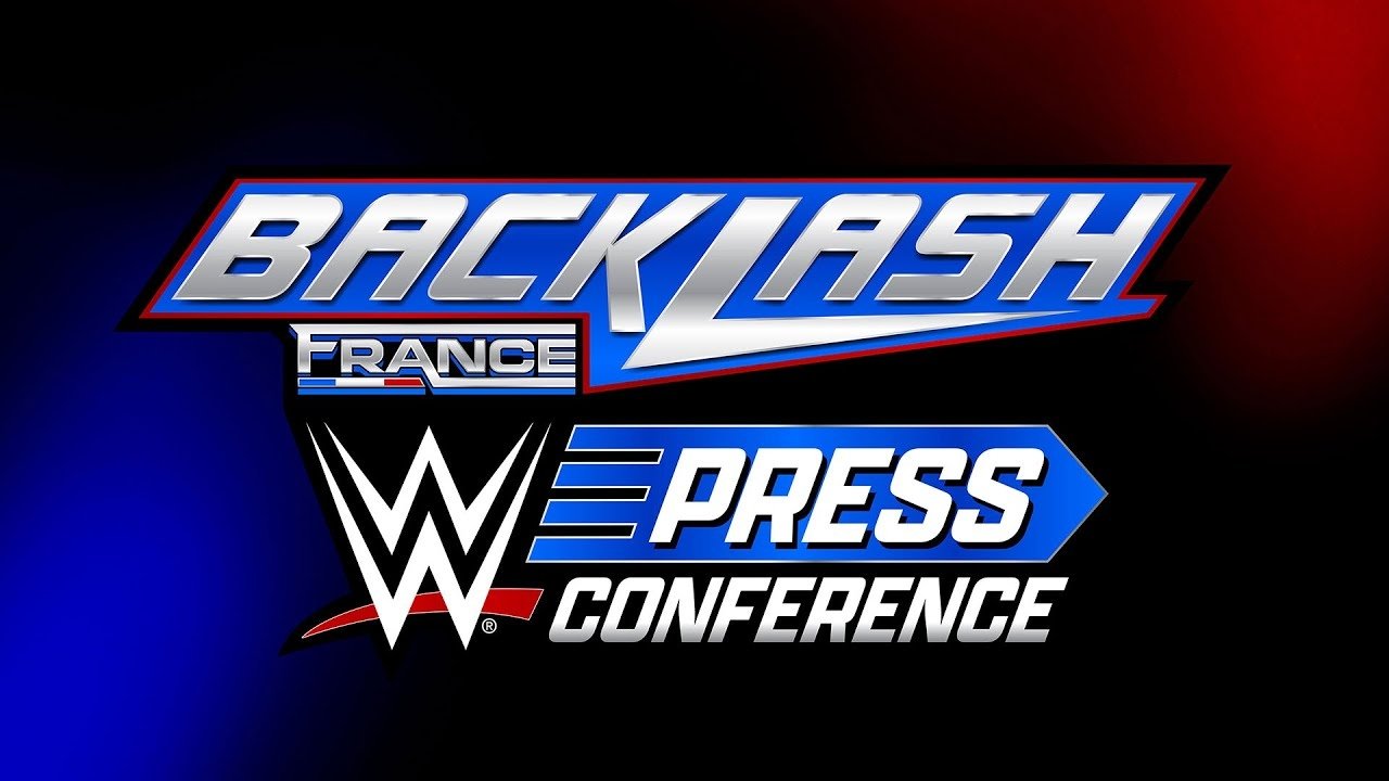 Backdrop for WWE Backlash France Post-Show Press Conference 2024
