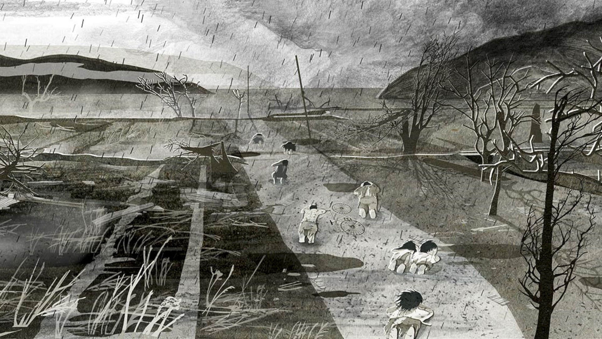 Backdrop for Girls in Summer Dresses: Hiroshima, August 6, 1945