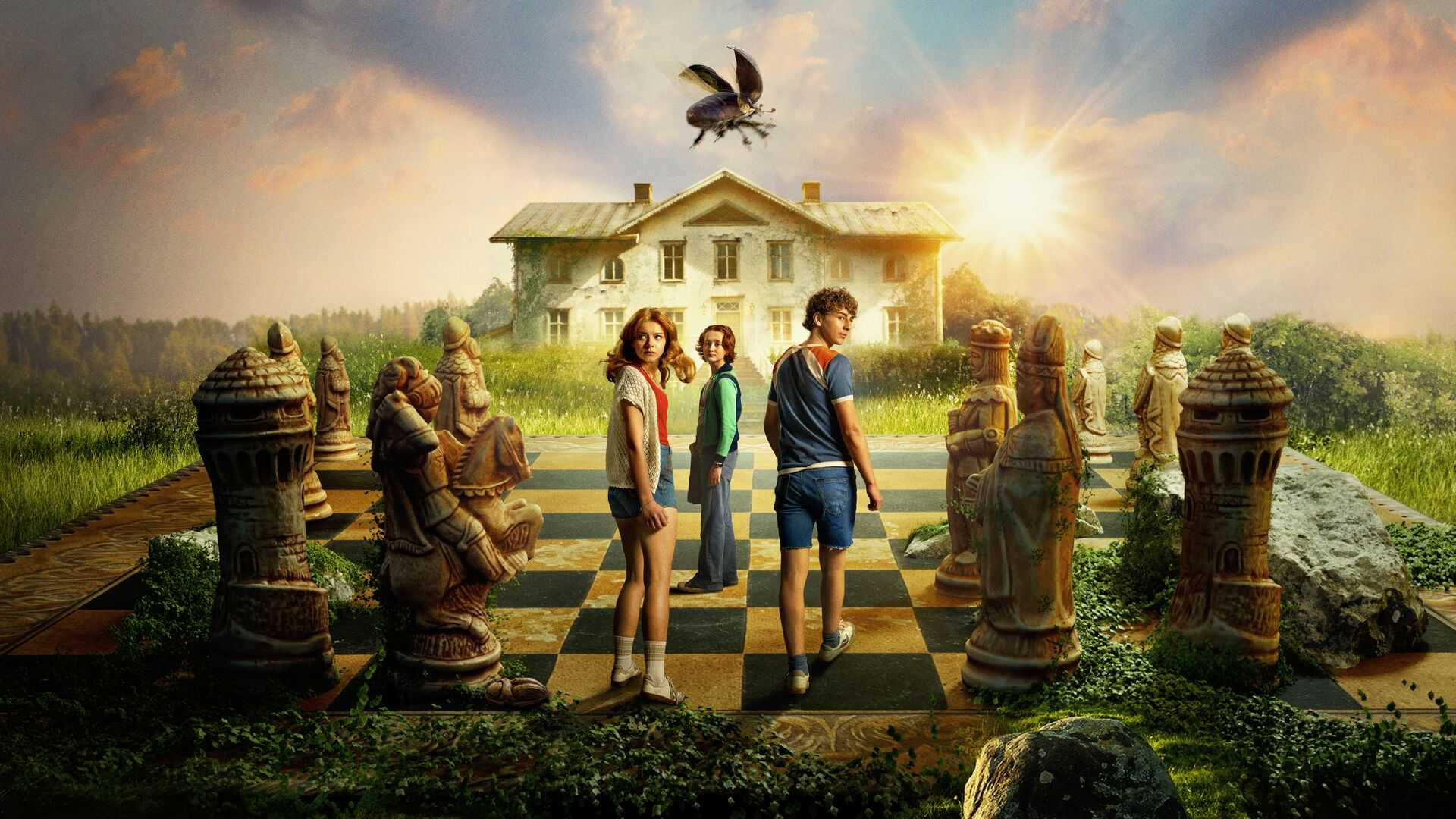 Backdrop for The Scarab Flies at Dusk