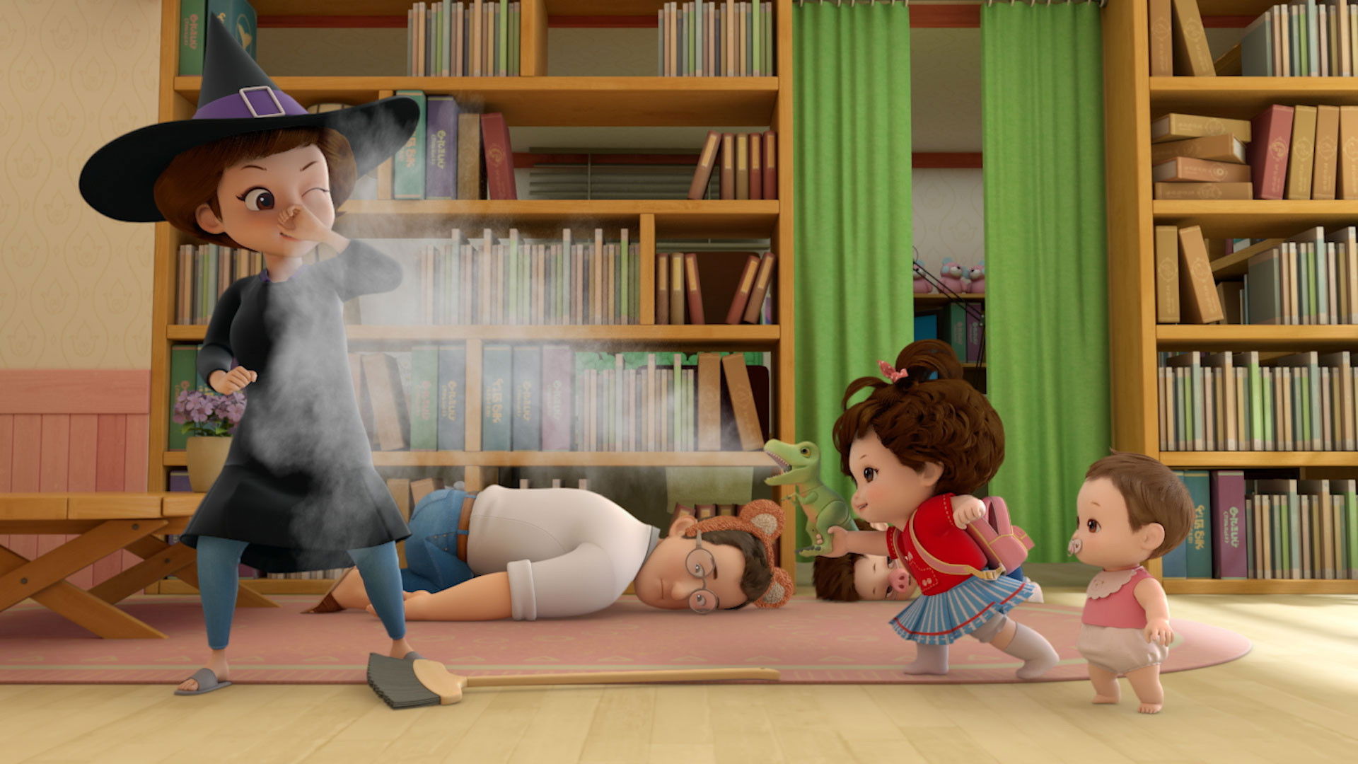 Backdrop for Toritori and the Secret of the Baby Dino