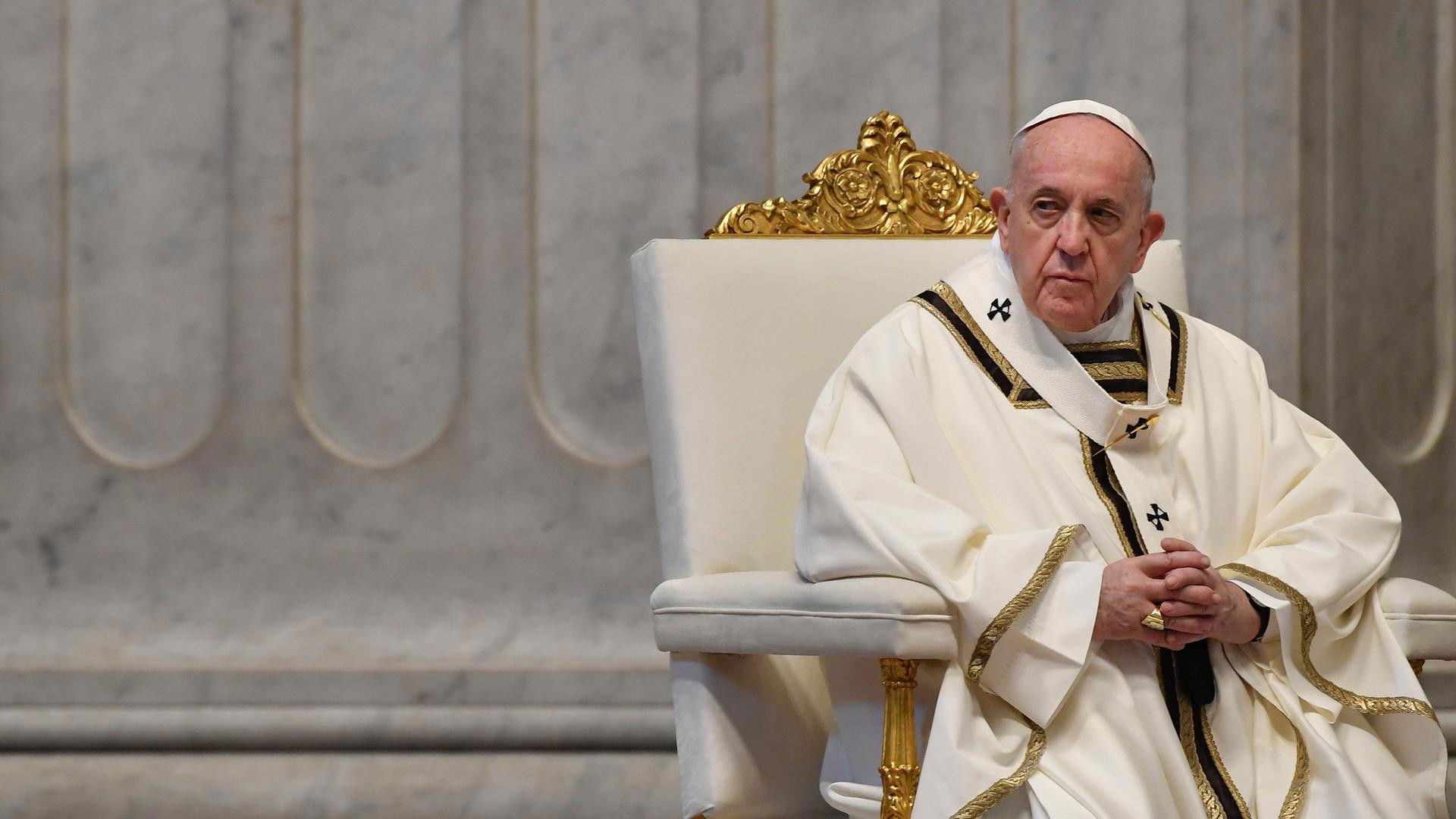 Backdrop for Pope Francis - A Life