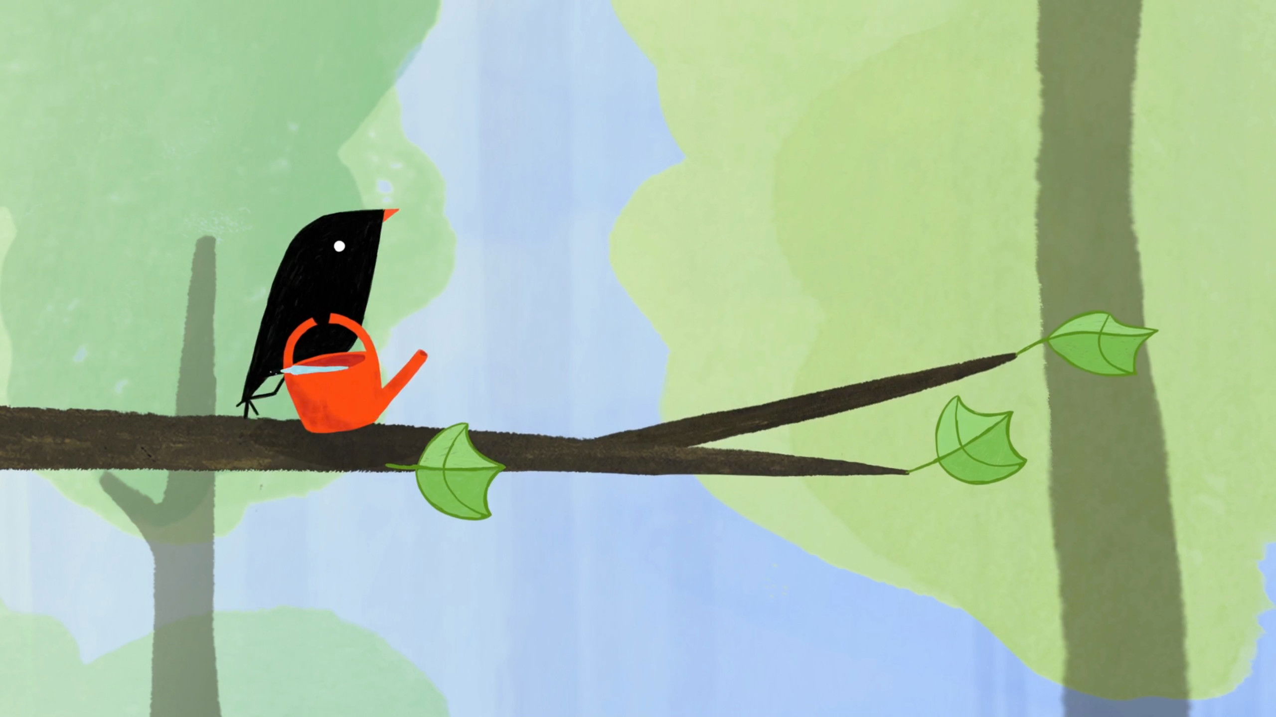 Backdrop for The Little Bird and the Caterpillar