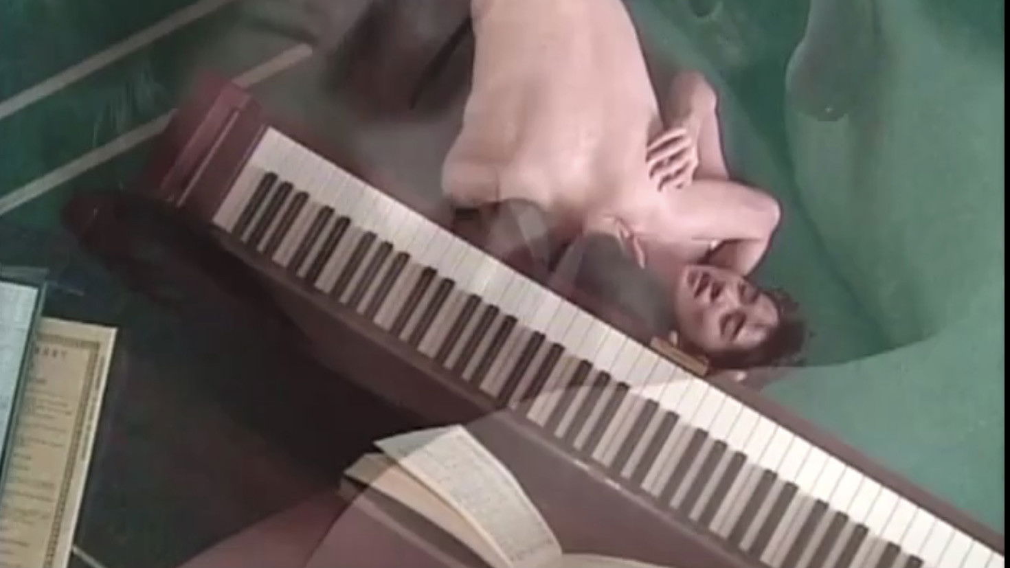 Backdrop for Female Teacher: Under a Wet Piano