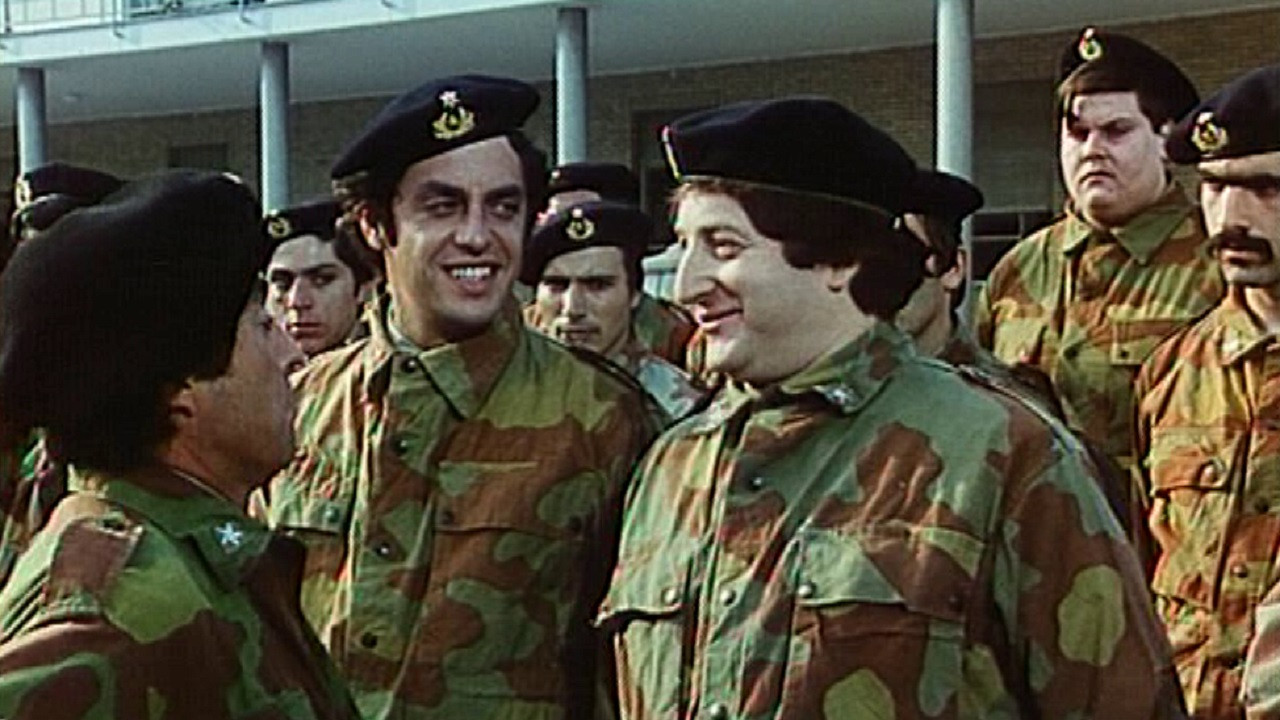 Backdrop for 4 Crazy Draftees at the Army