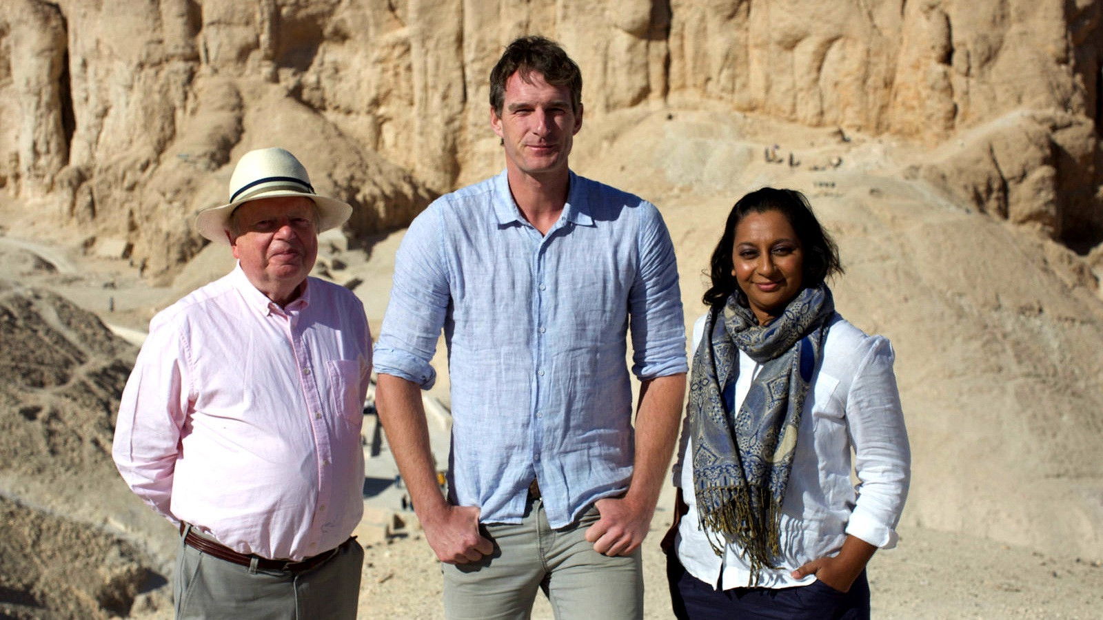 Backdrop for Tutankhamun with Dan Snow
