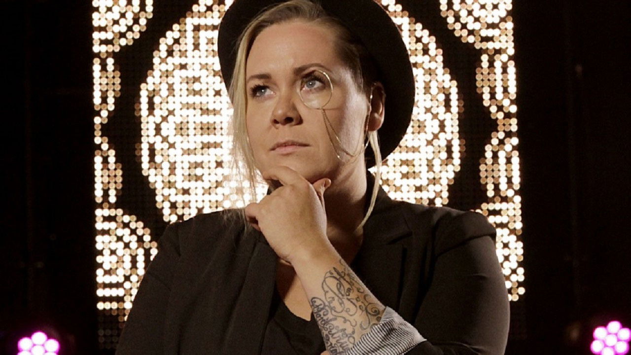 Backdrop for Det alt for store Linda P show