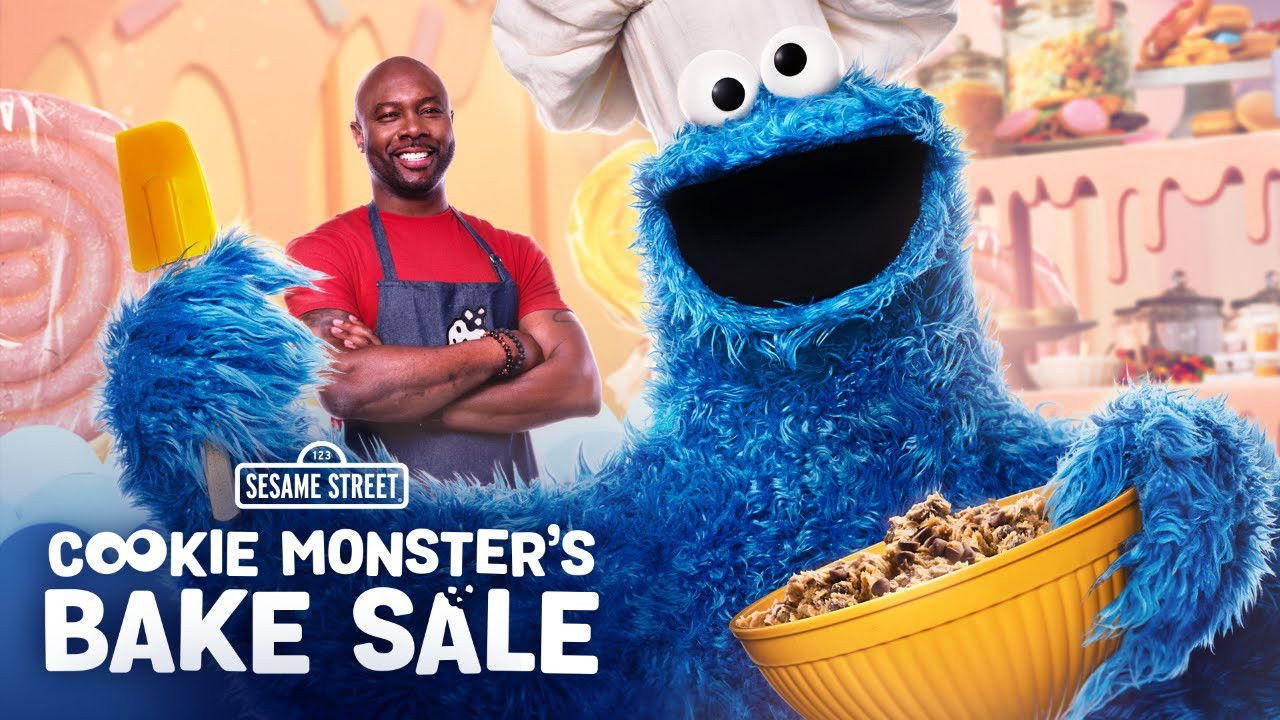 Backdrop for Cookie Monster's Bake Sale