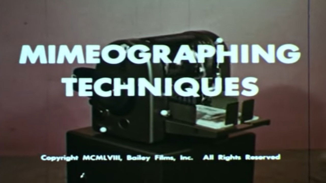 Backdrop for Mimeographing Techniques
