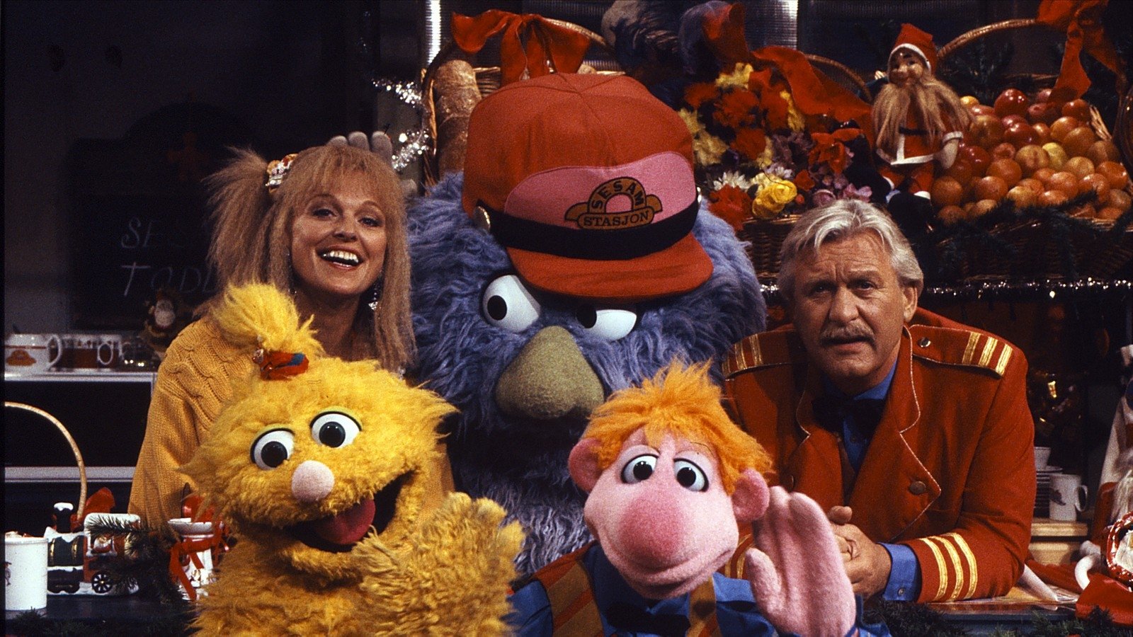 Backdrop for Jul på Sesam Stasjon