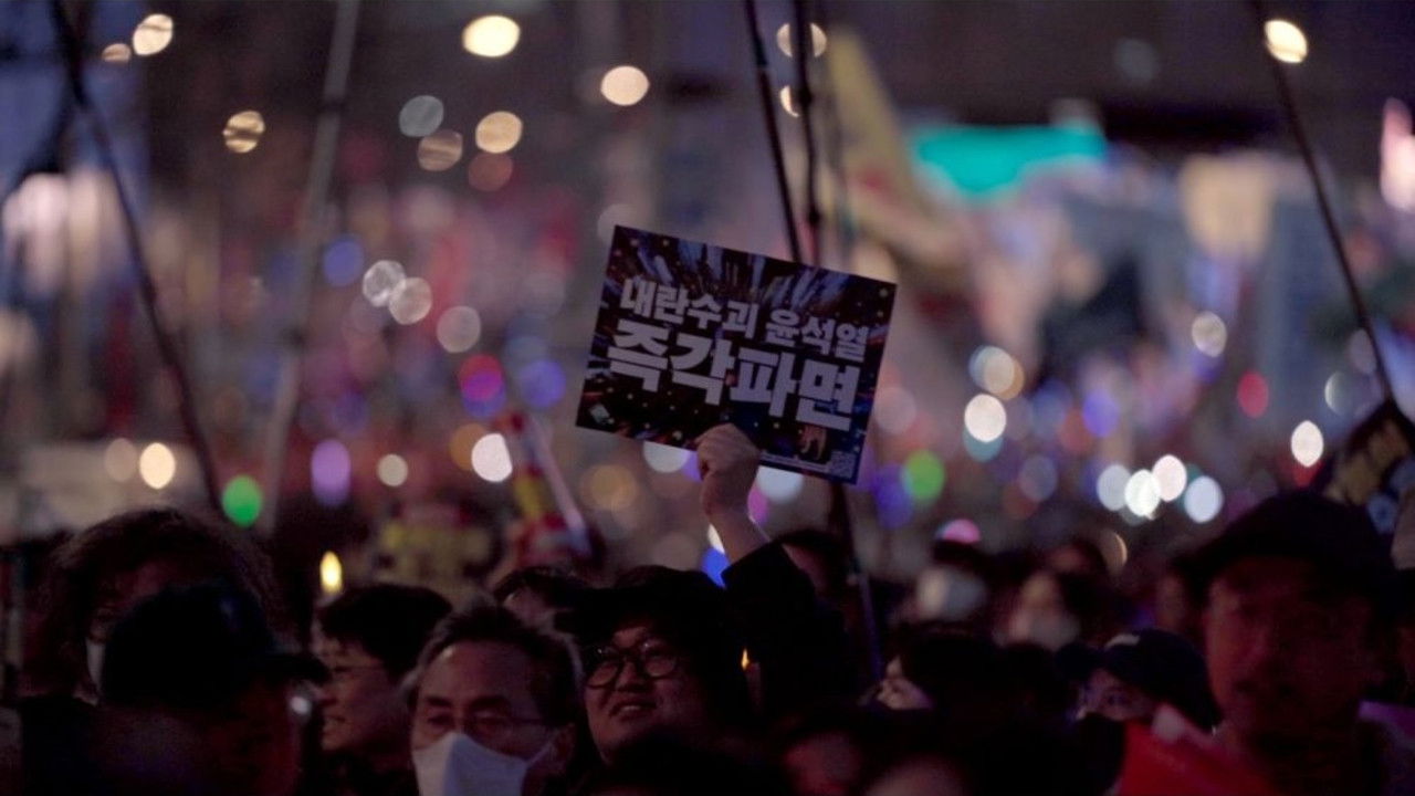 Backdrop for The Revolution of Light, Defending Democracy