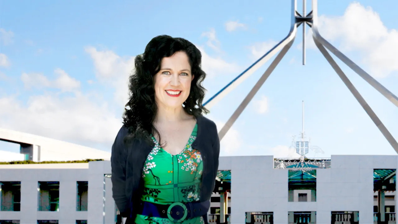 Backdrop for Canberra Al Desko with Annabel Crabb