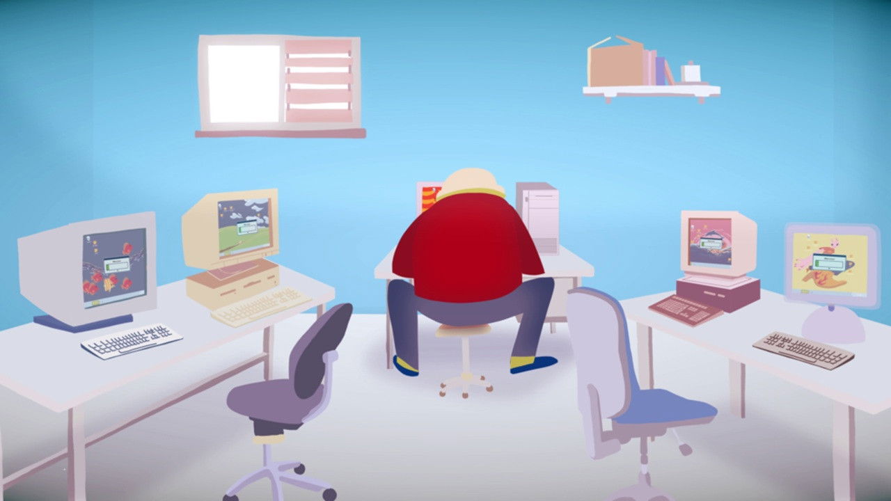 Backdrop for Vie et Mort des écrans de veille dans une salle informatique