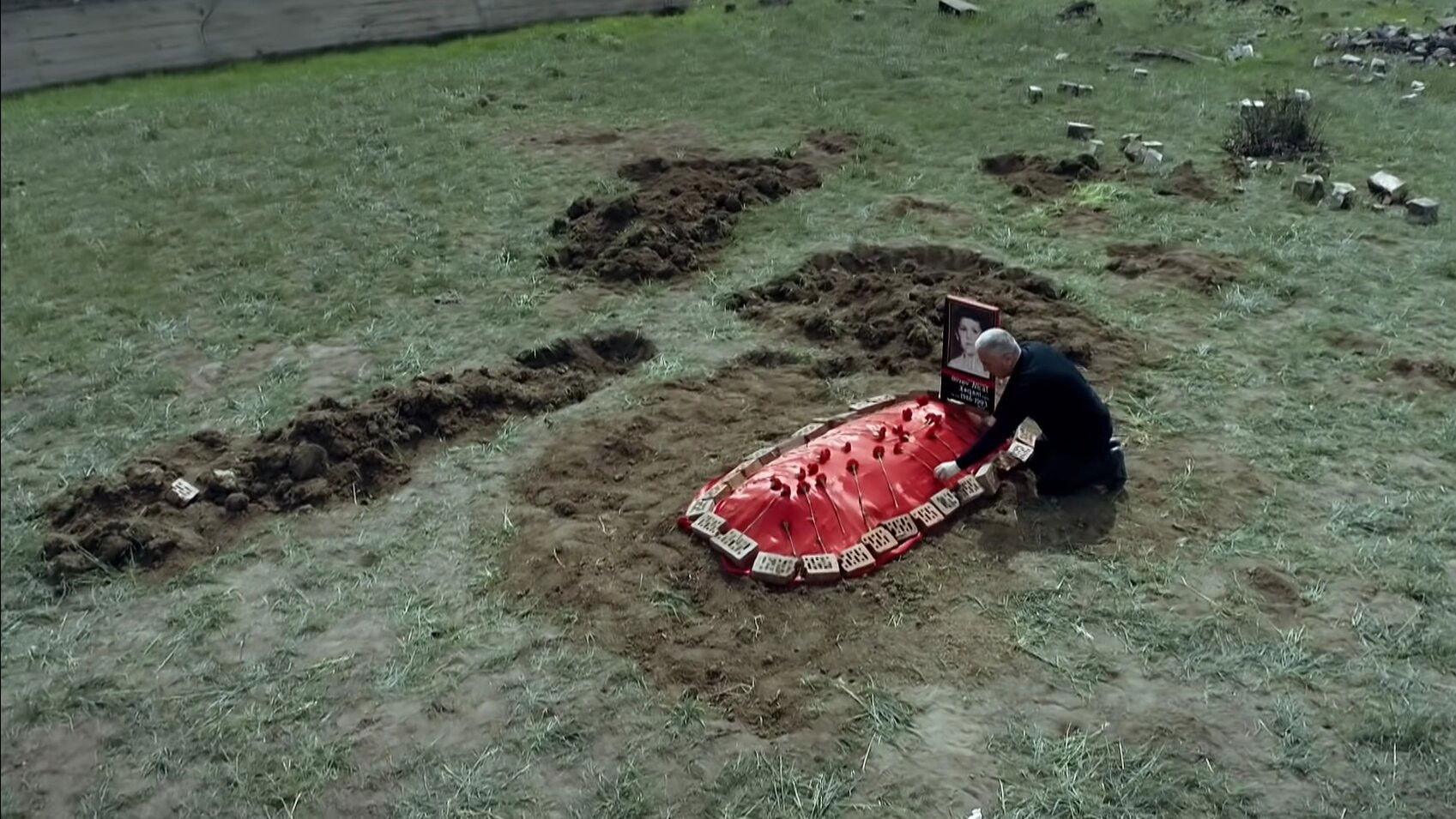 Backdrop for The grave under the plum tree