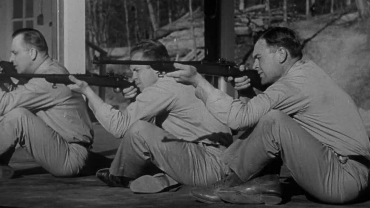 Backdrop for The March of Time: G-Men Combat Saboteurs