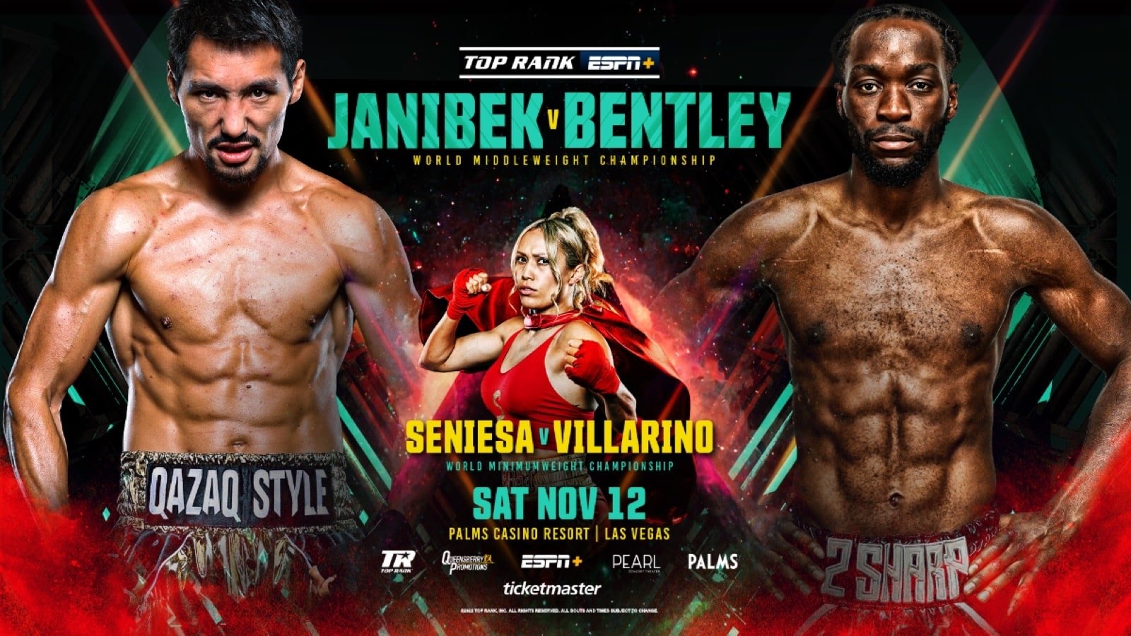 Backdrop for Janibek Alimkhanuly vs. Denzel Bentley