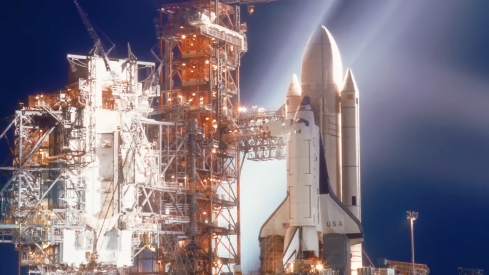 Backdrop for Apollo Program: Tragedy and Triumph