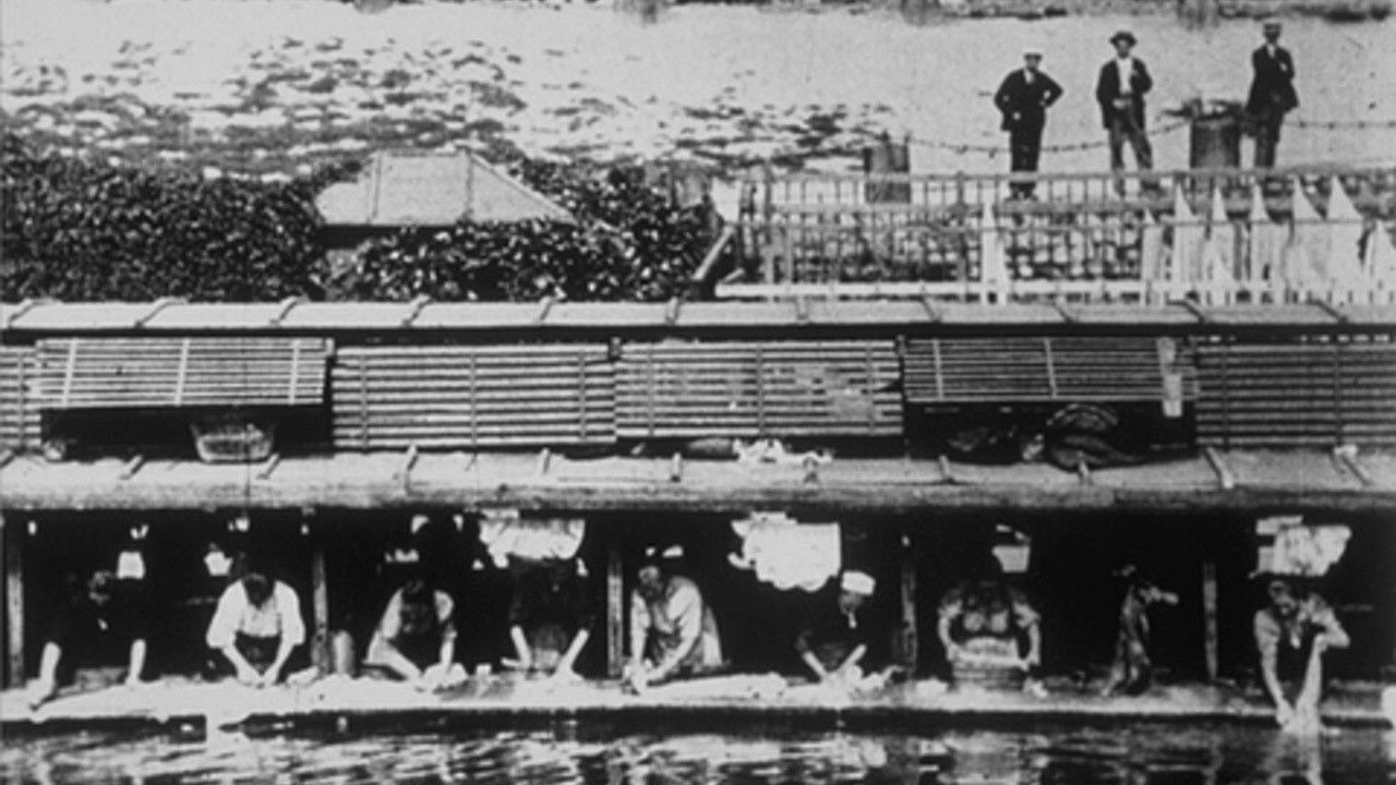 Backdrop for Washerwomen on the River