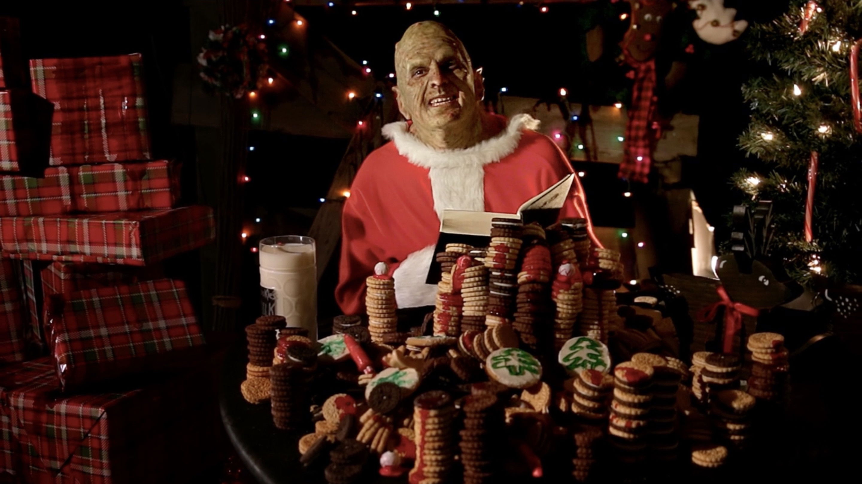 Backdrop for Christmas with Cookie