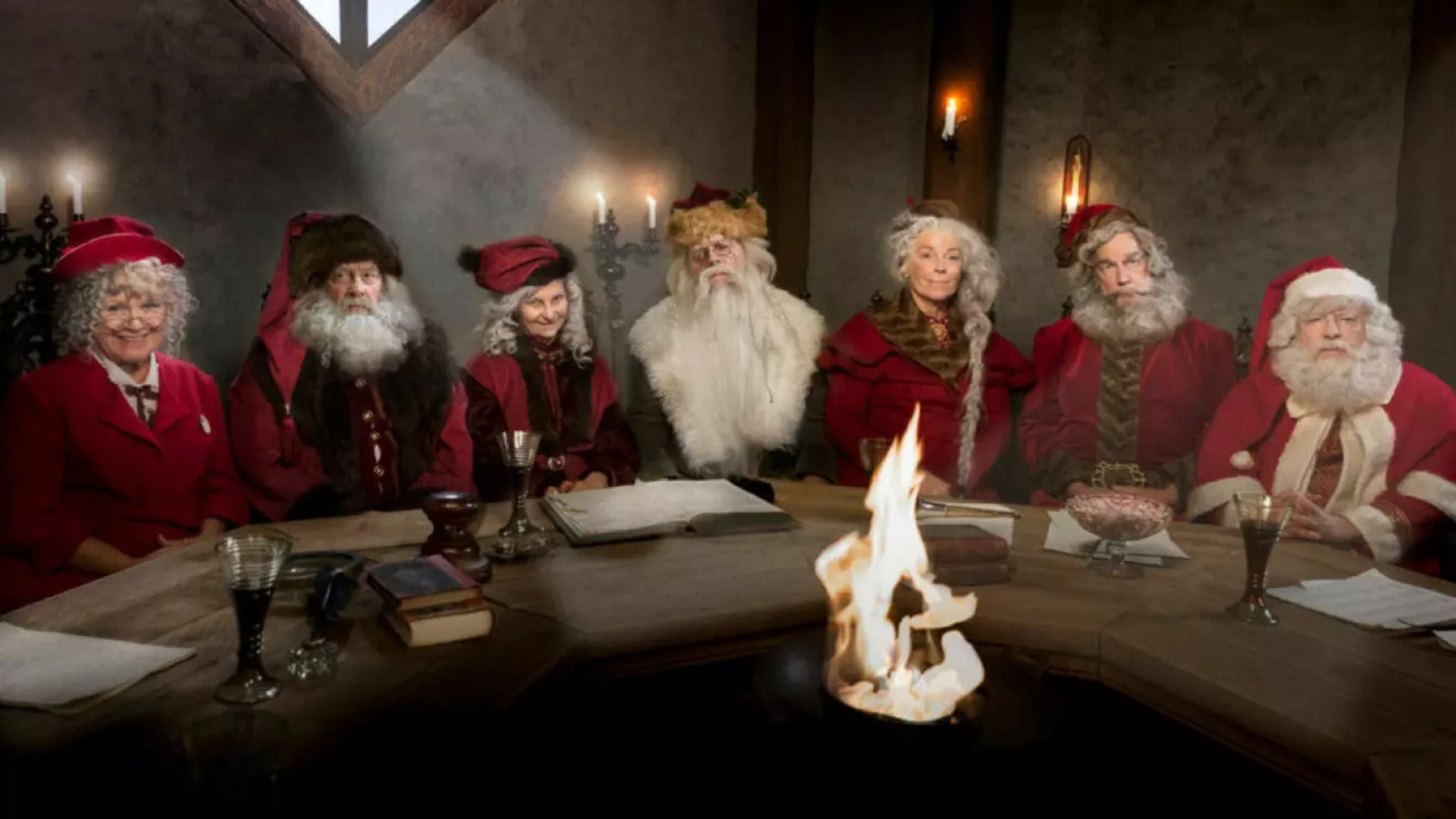 Backdrop for Panik i tomteverkstan