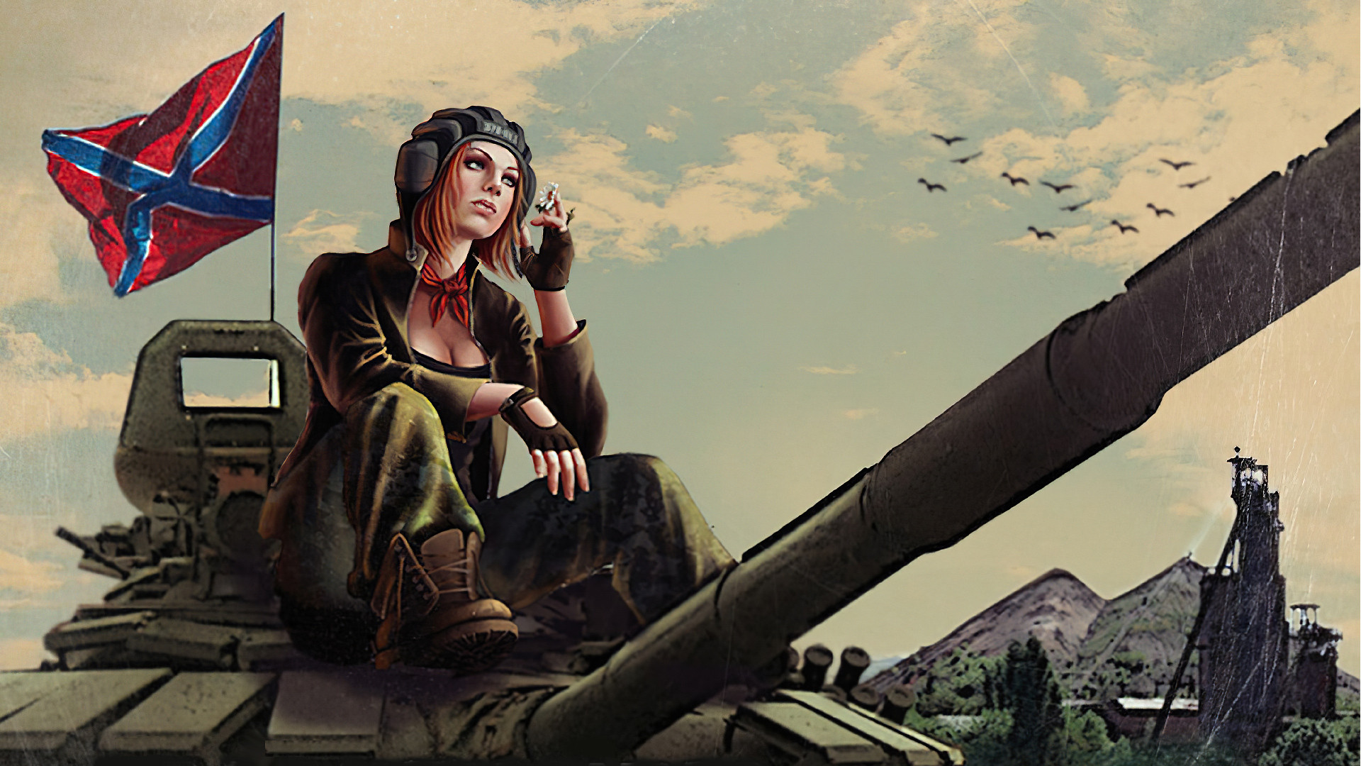 Backdrop for Militia Girl