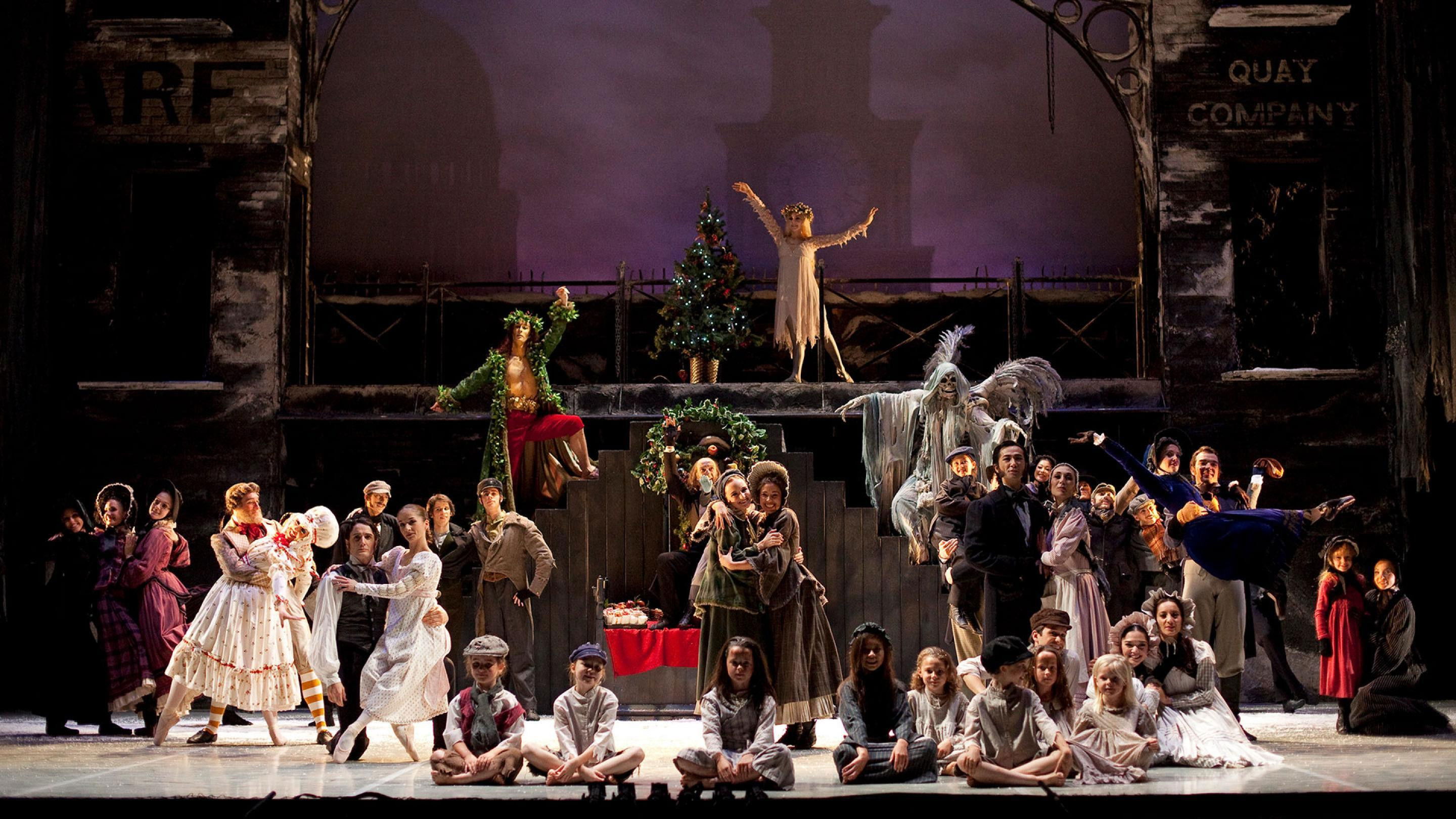 Backdrop for Northern Ballet's A Christmas Carol