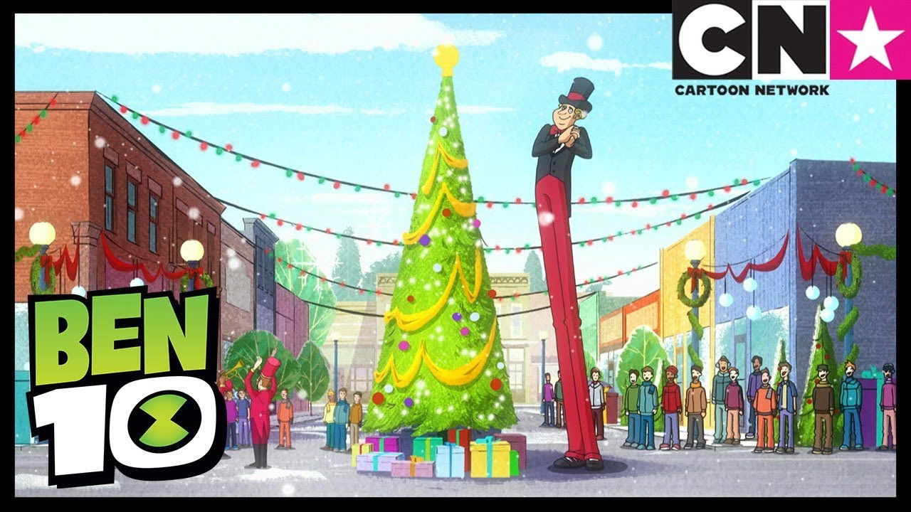 Backdrop for Ben 10 Merry Christmas